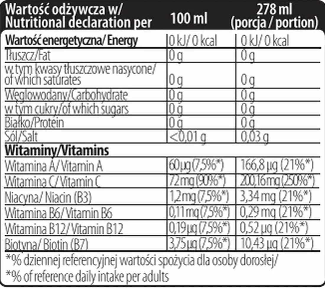 OSHEE Vitamin water witamina C 555 ml Cytryna/Mięta