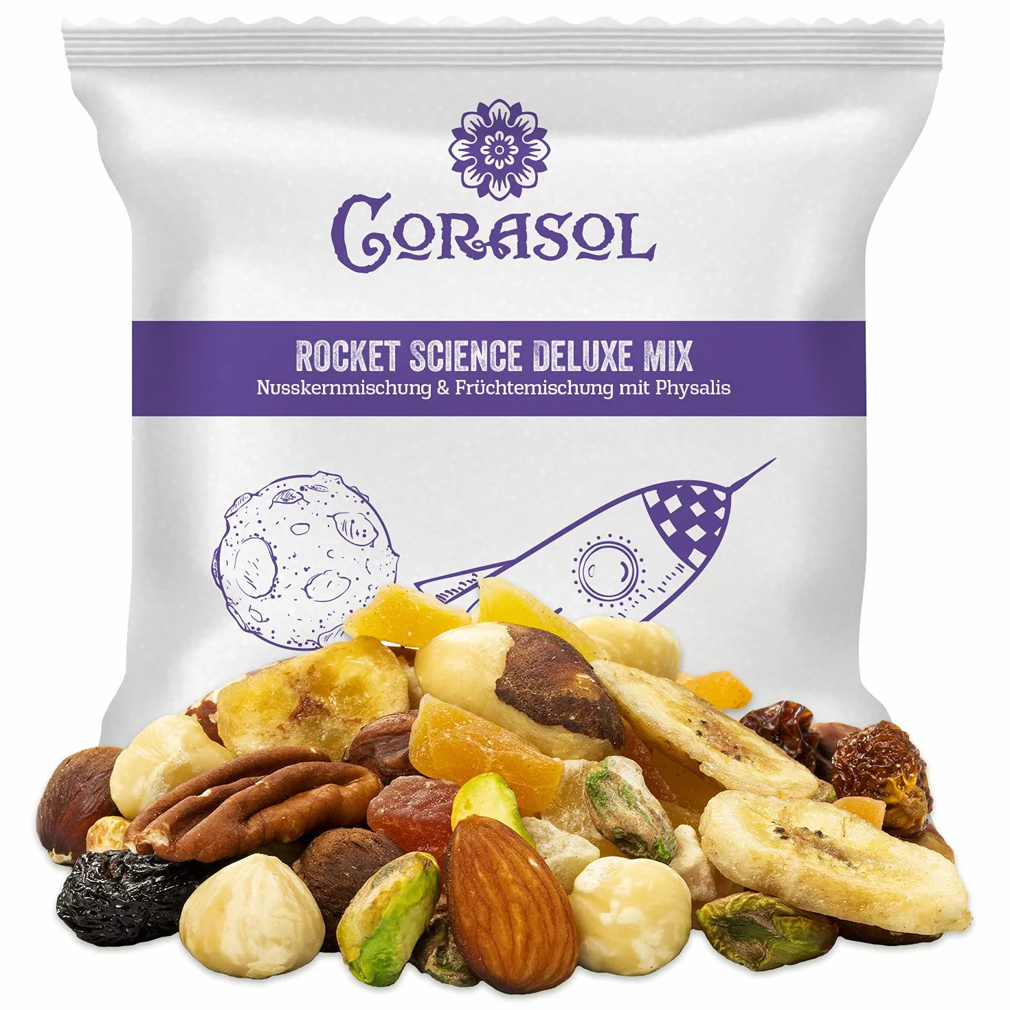Corasol Kalendarz adwentowy XL z 24 mieszankami owocowymi do gryzienia i przekąsek (720 g)