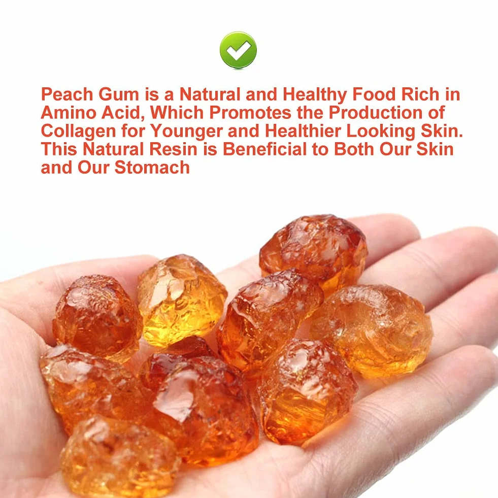 Plant Gift Natural Wild Peach Gum 230G/8.11oz jadalne łzy brzoskwiniowe, tao jiao brzoskwiniowe żywice, dodatki do żywności za darmo