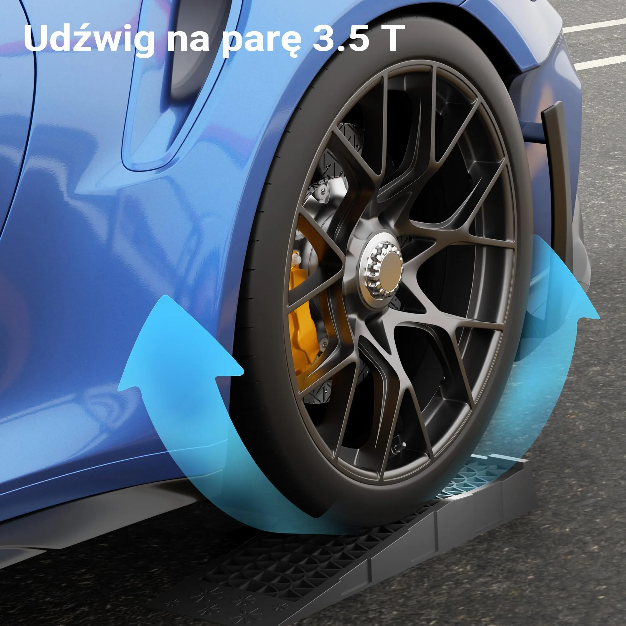 ‌XPOtool 2x Rampa wjazdowa 700x200x78mm bardzo płaska rampa samochodowa z tworzywa sztucznego do 3t