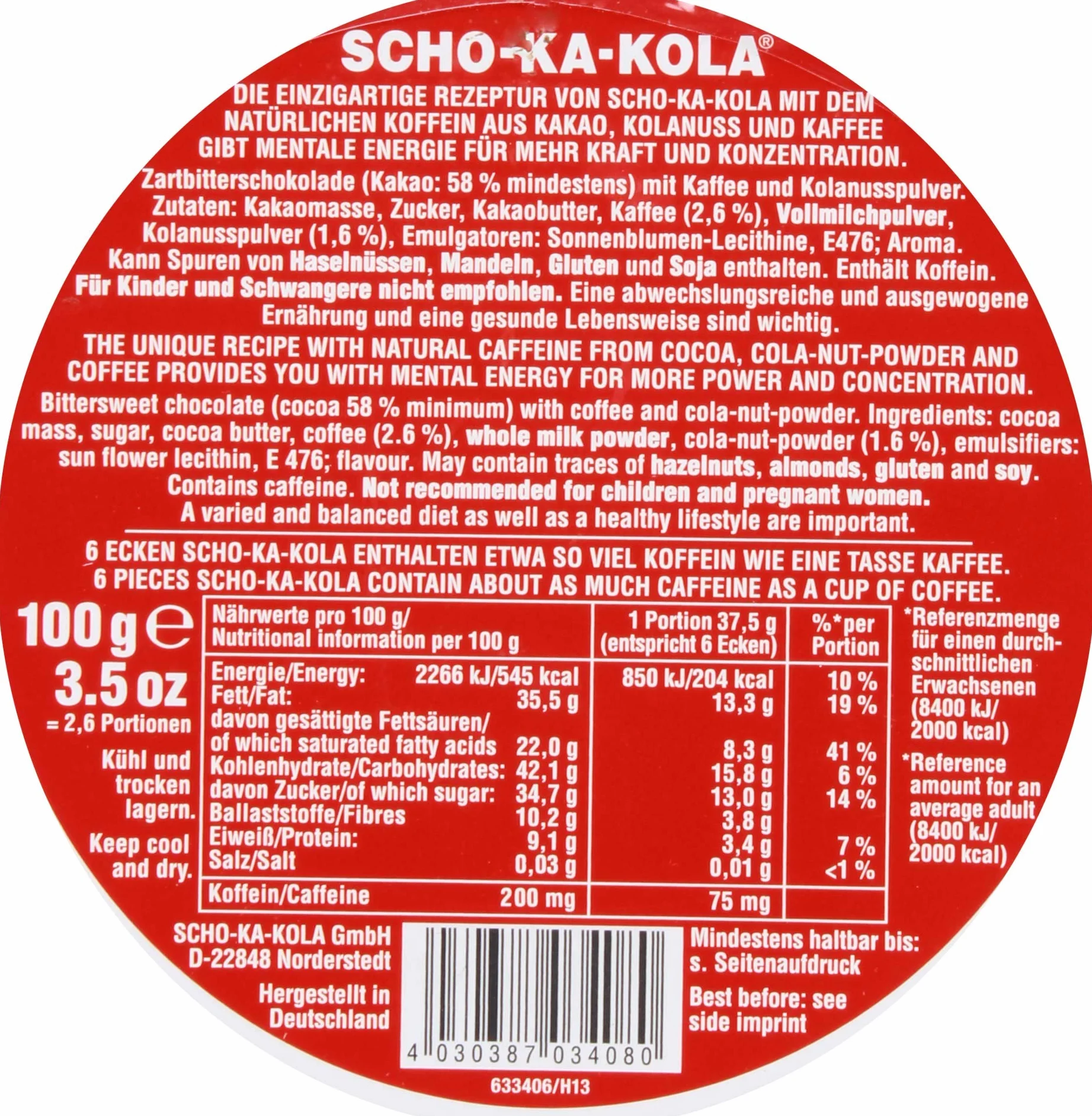SCHO-KA-KOLA Delikatna gorzka 5 puszek