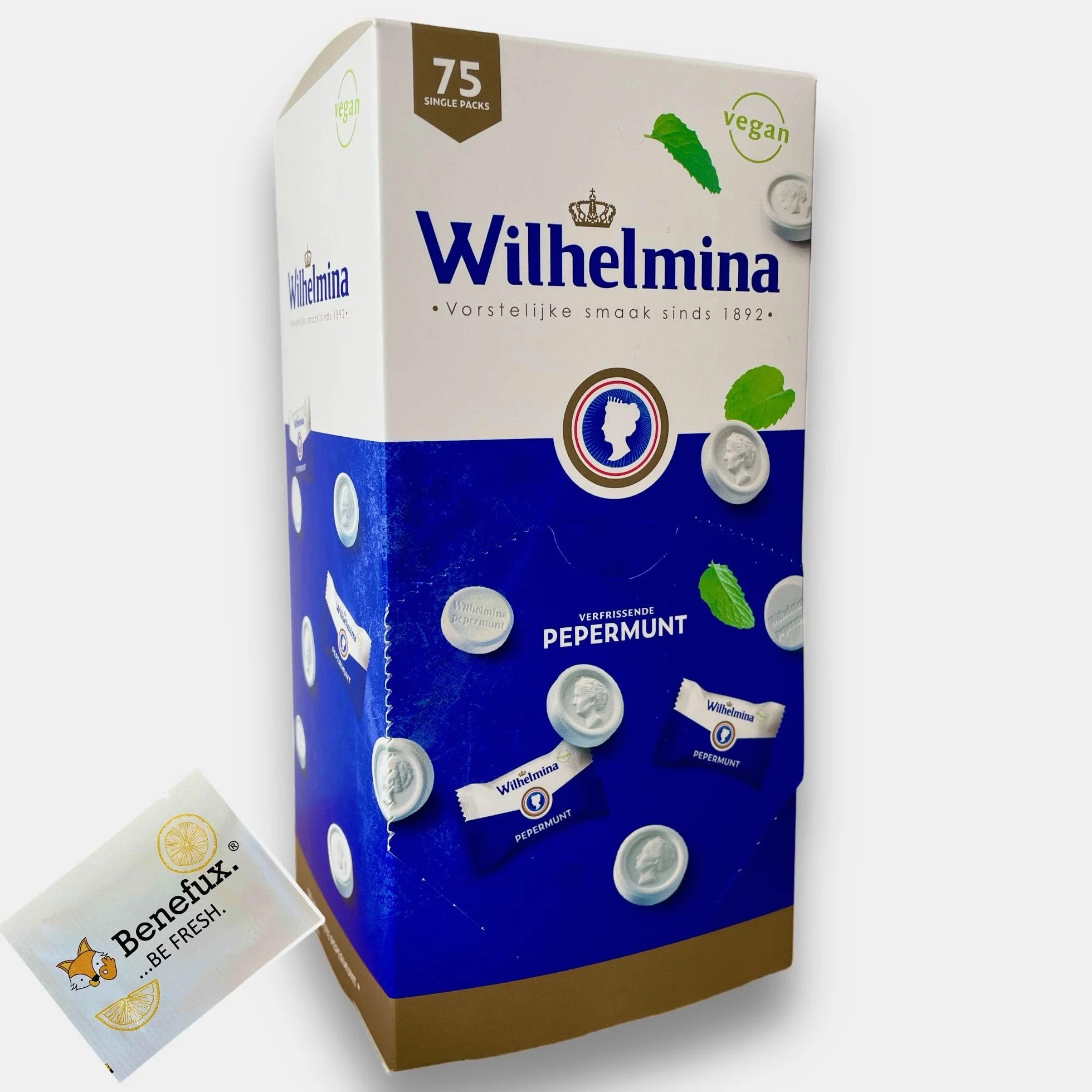 Wilhelmina pepermunt vegan 75 stuks