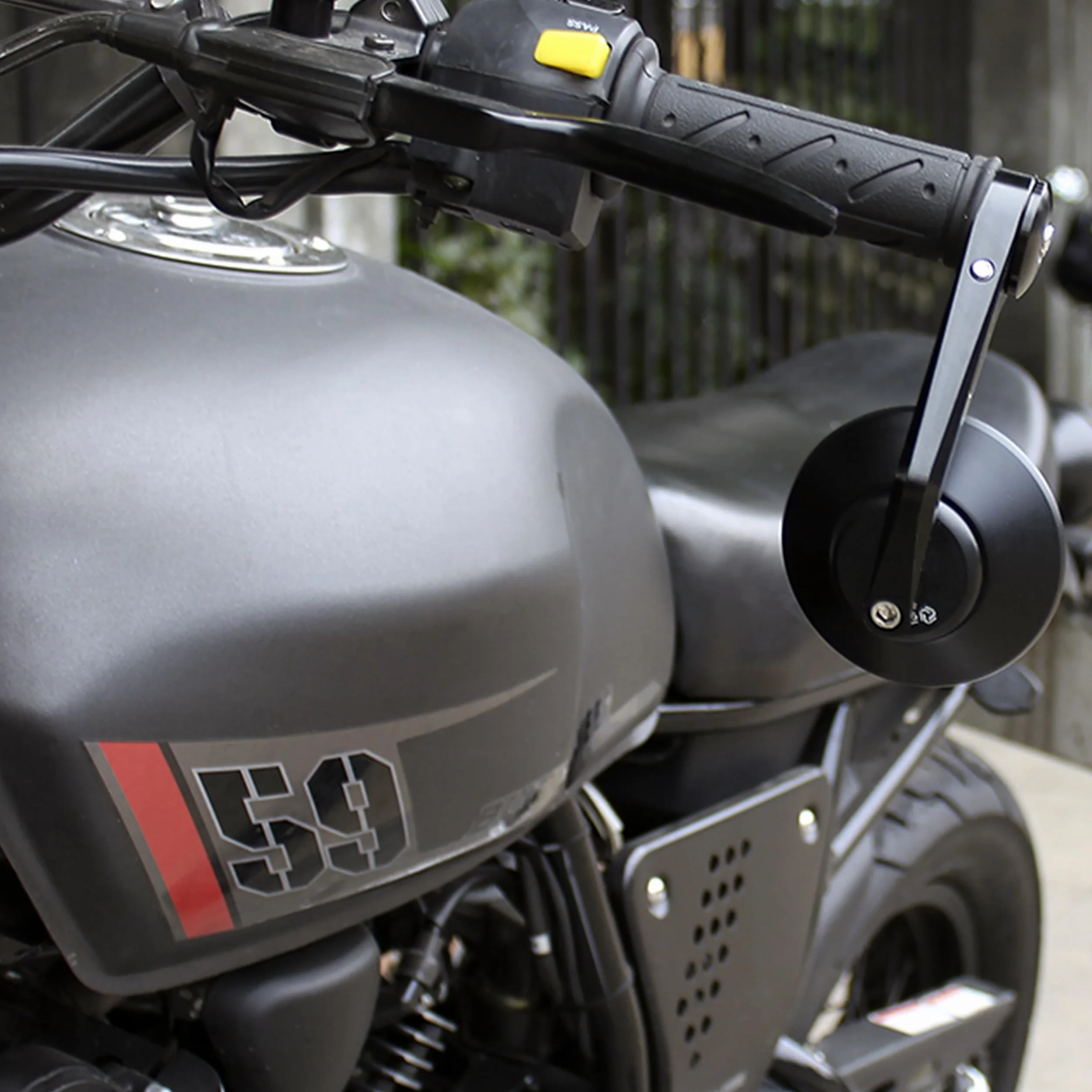 FENRIR Lusterka Kierownicy Motocykla Boczne Czarne CNC Kute ze stopu aluminium Antyodblaskowe 801-0028