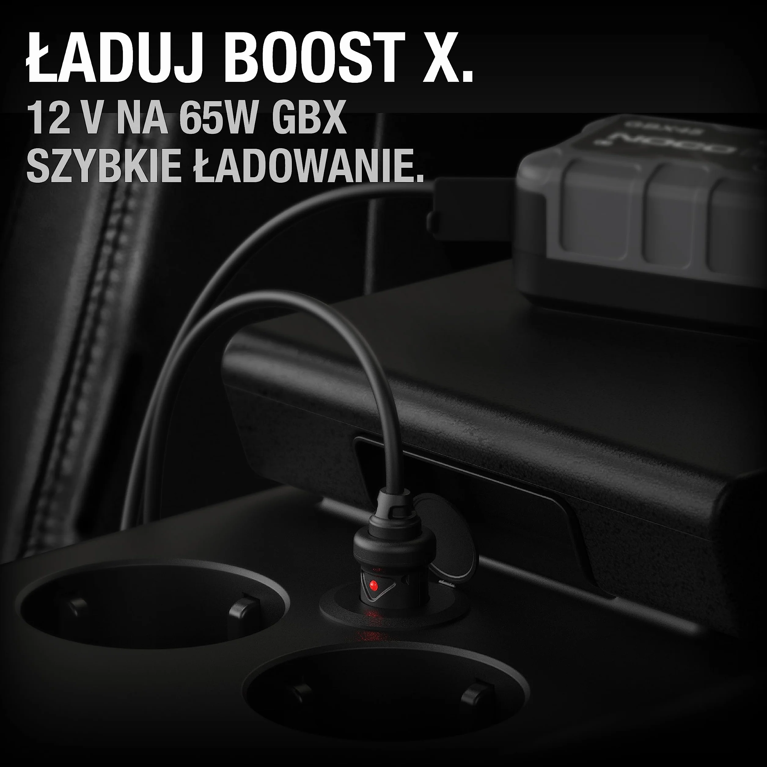 NOCO GBC011 Boost X Ładowarka samochodowa 65W 12V do urządzeń rozruchowych UltraSafe Lithium Jump Starter GBX45, GBX55, GBX75 i GBX155