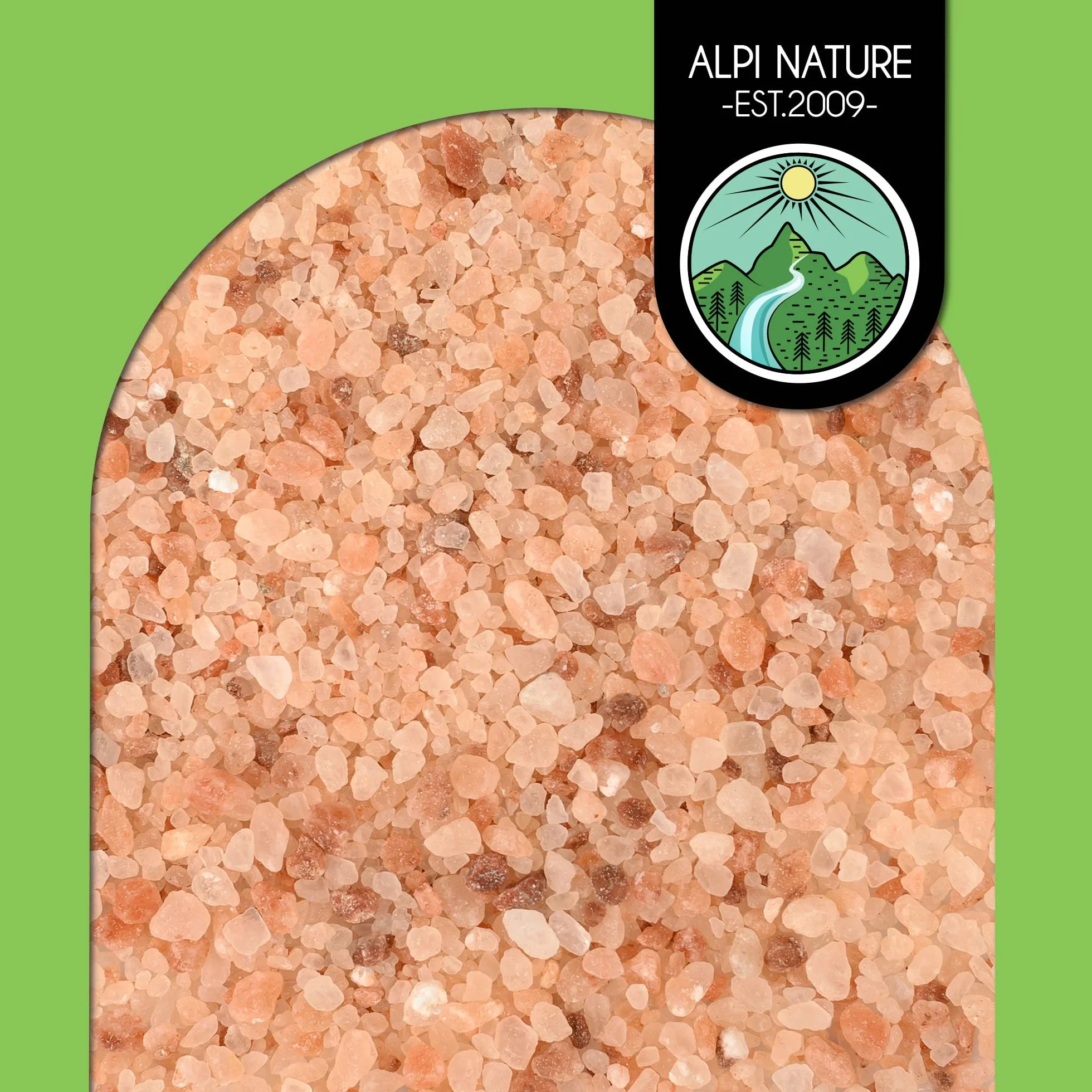 Alpi Nature Himalajska Różowa Sól Gruba 1kg, Różowa Sól Himalajska, Sól Kamienna Himalajska 2–5 mm