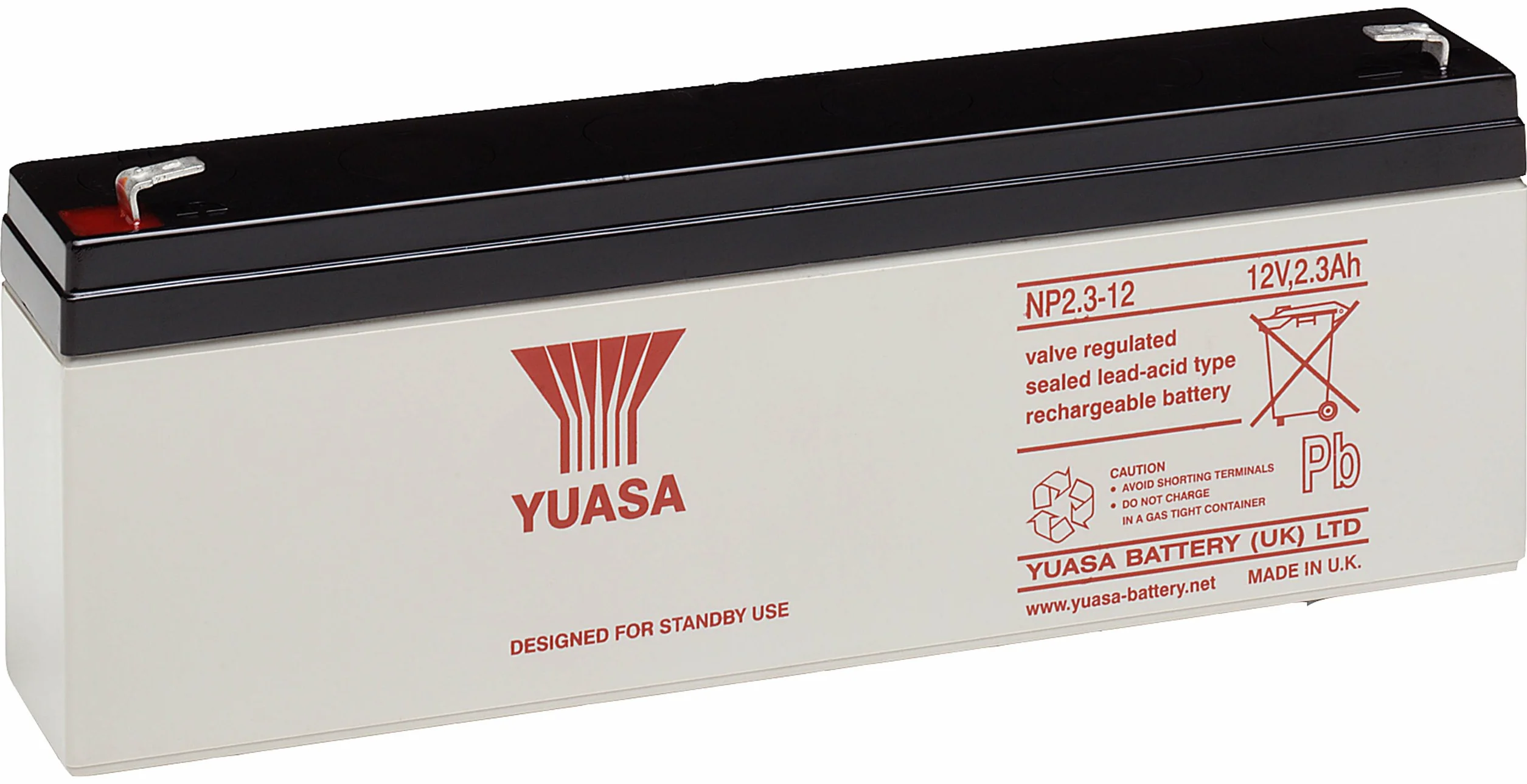 Yuasa NP2.3-12 akumulator ołowiowy 12 V (Faston 187-4,8 mm)