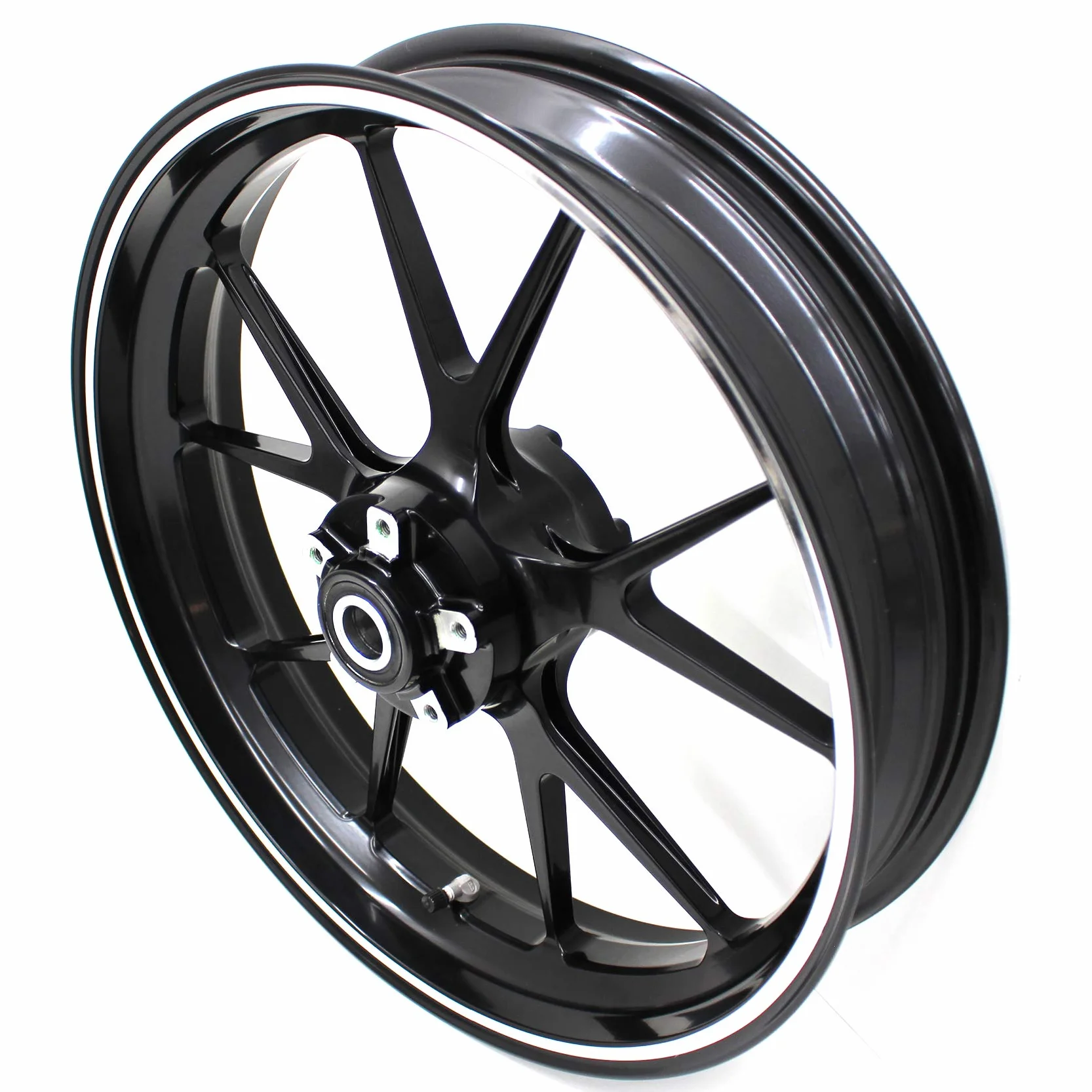 Naklejka na felgi samochodowe i motocyklowe 16" 17" 18" 19" z narzędziem montażowym Szerokość 7 mm srebrny chrom