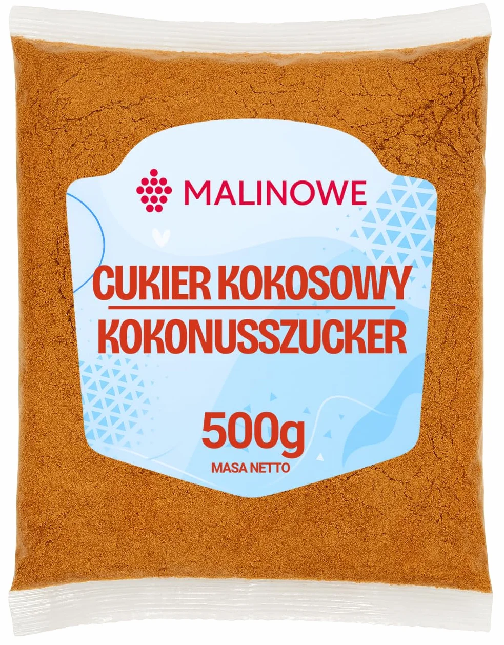 Malinowe CUKIER KOKOSOWY PALMOWY 500g Naturalny Jakość Premium