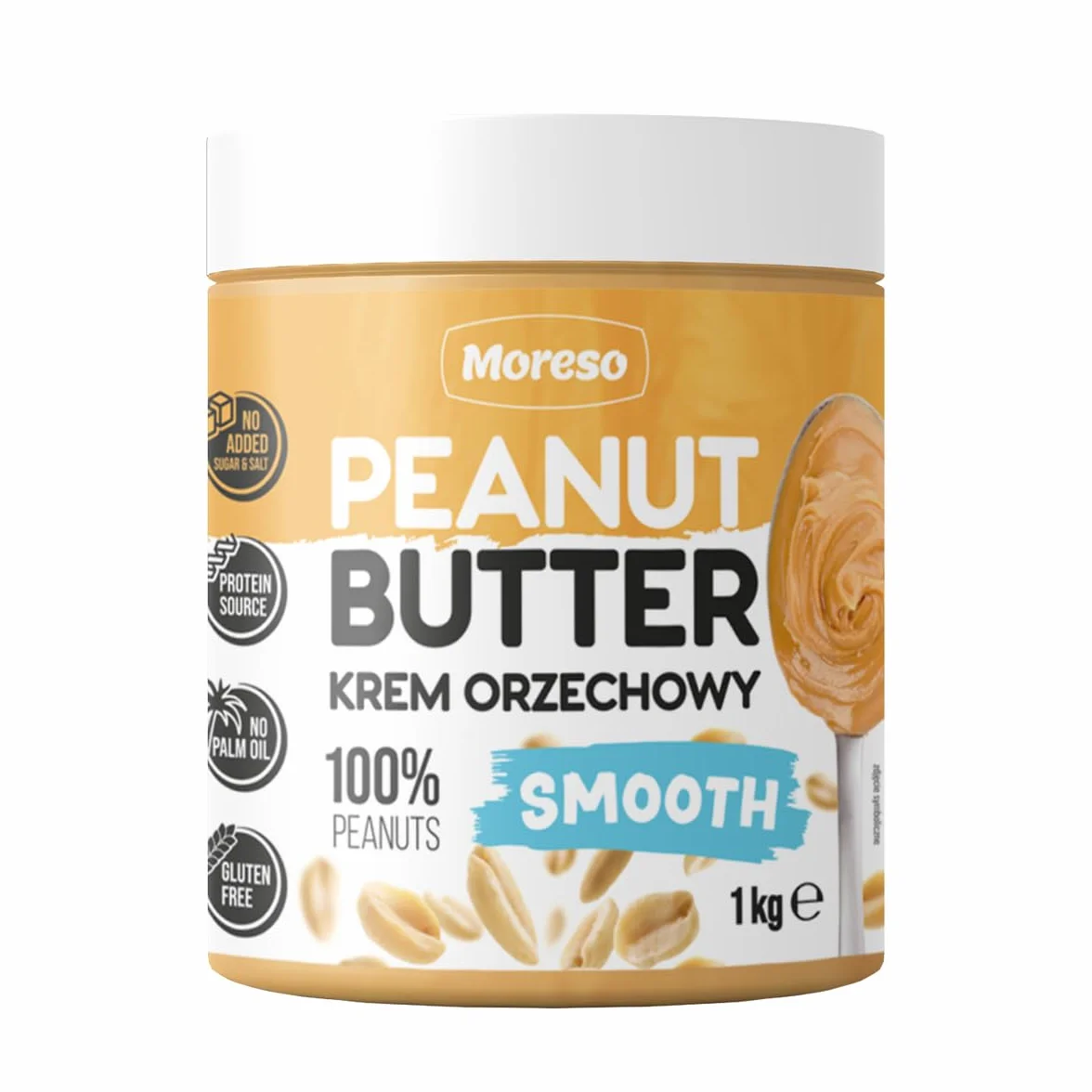 Moreso Masło orzechowe 1kg PEANUT BUTTER 100%