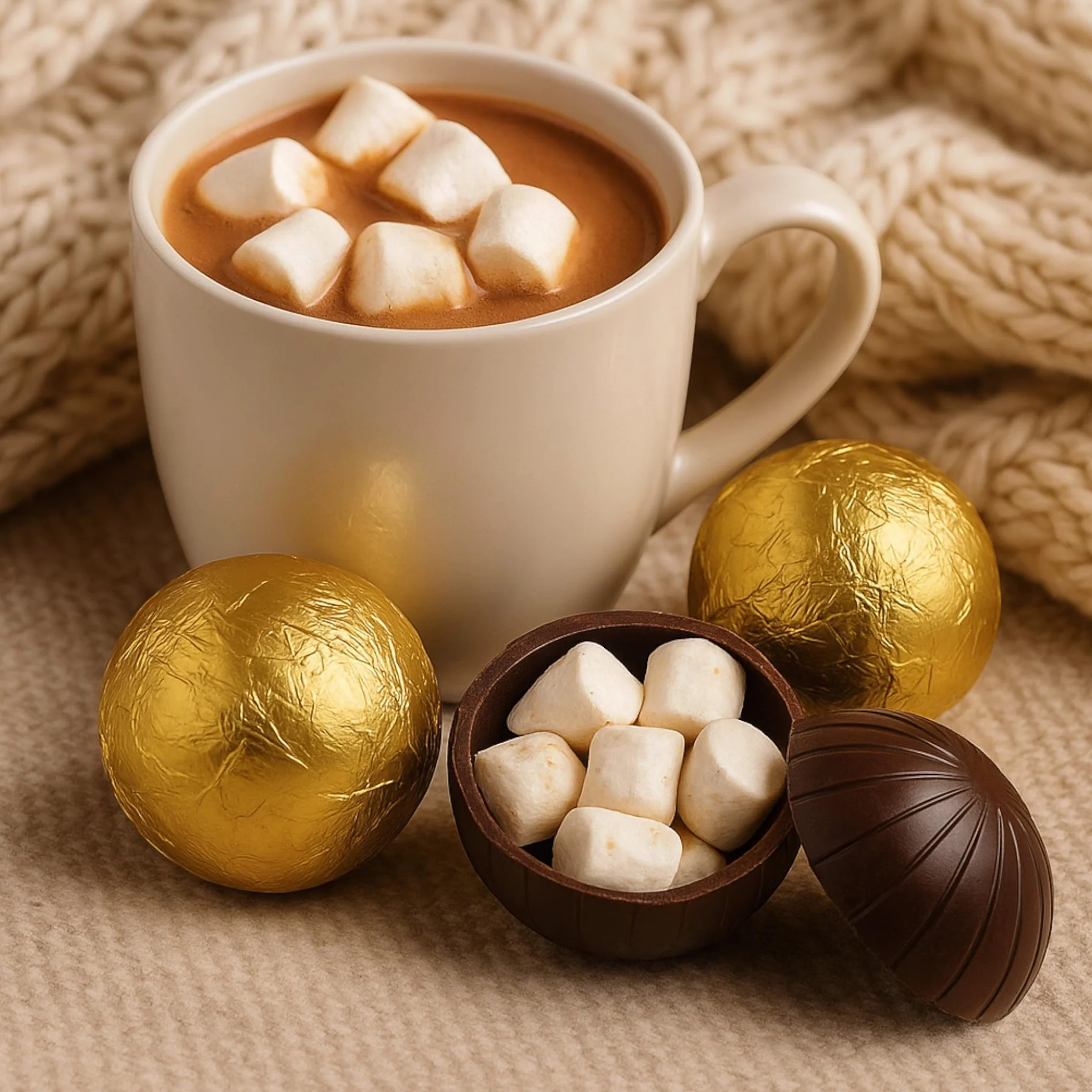 Magic Dark Chocolate Ball kule czekoladowe z piankami do gorącej czekolady 9 sztuk