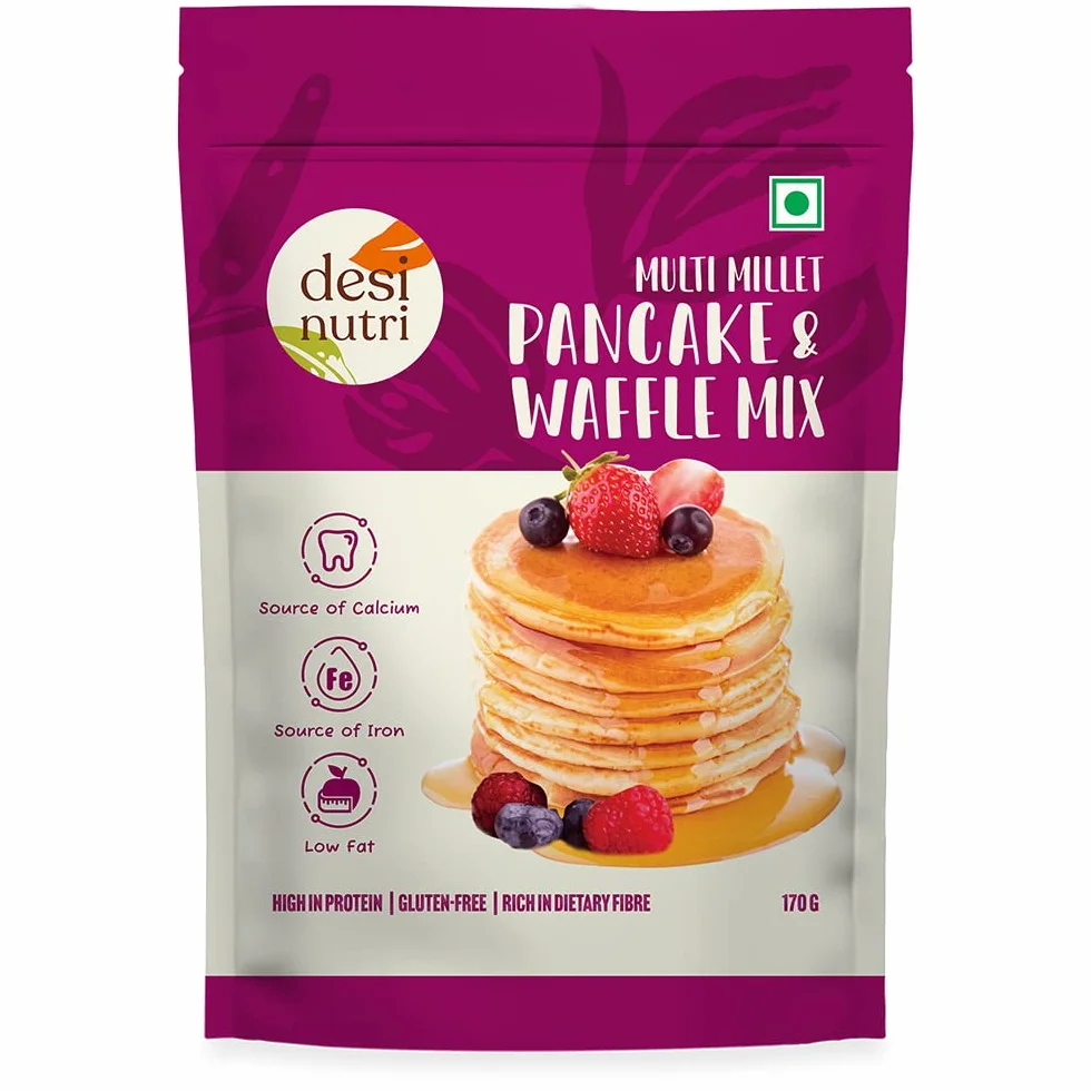 Multi Millet Pancake & Waffle Mix 170 g Rich in Iron and Calcium