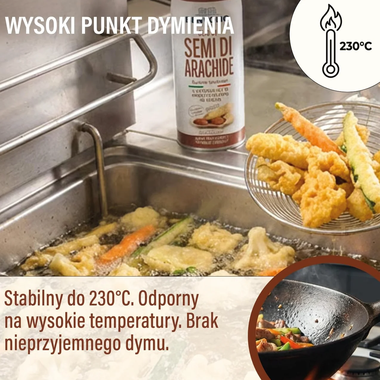 Benvolio 1938 Olej Arachidowy 100% Włoski, do Smażenia i Głębokiego Tłuszczu, Wysoki Punkt Dymienia, Neutralny Smak, Bezglutenowy, 750g