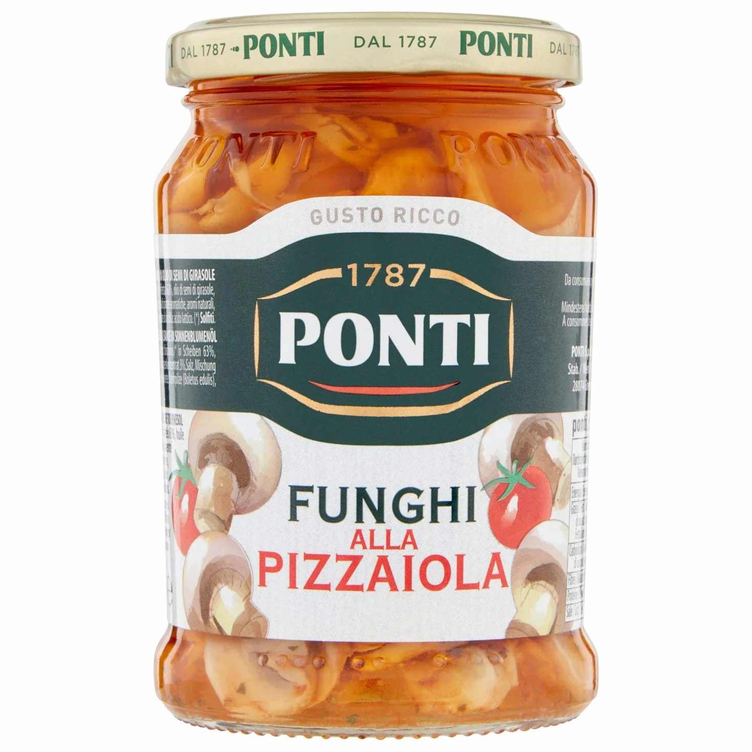 Funghi alla Pizzaiola 280g - Ponti grzyby w oleju do pizzy włoskie