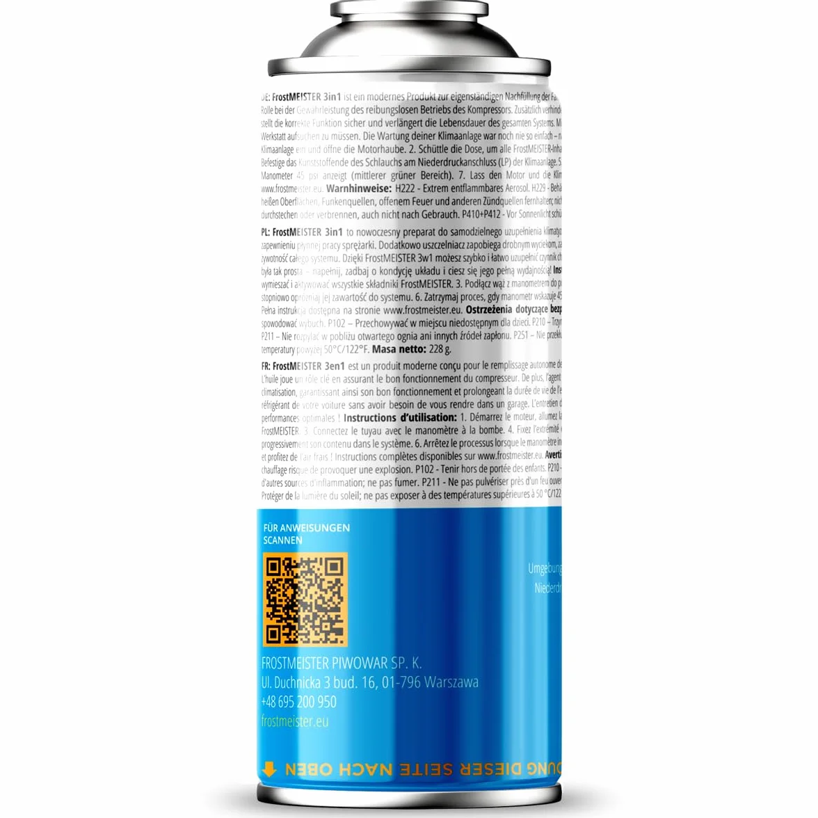 Zestaw do napełniania klimatyzacji samochodowej 2 w 1 400 ml R134a 1995-2016