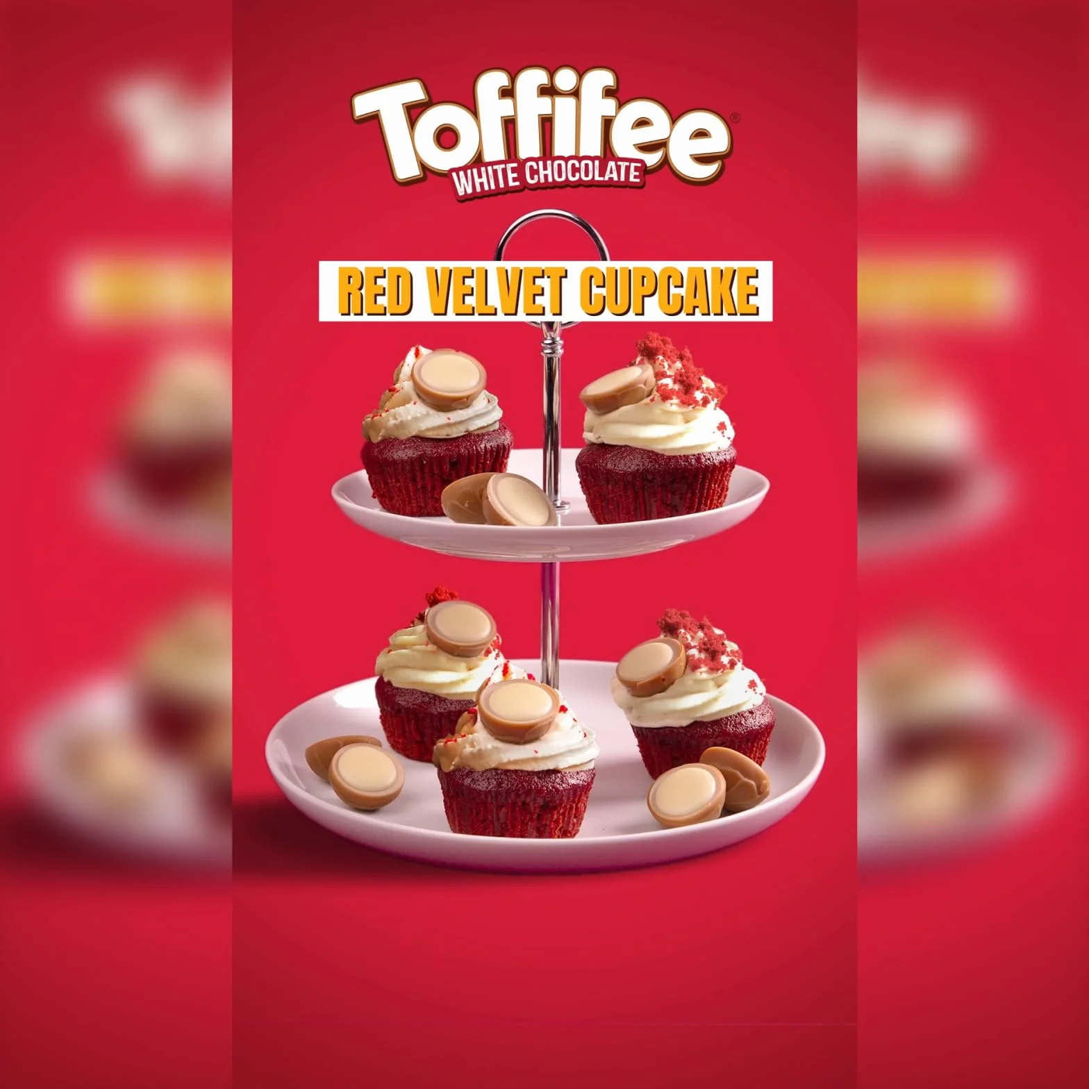 Toffifee White Chocolate – 1 x 125 g – orzech laskowy w karmelu z jasnym kremem i białą czekoladą – idealny do wspólnego podjadania i dzielenia się