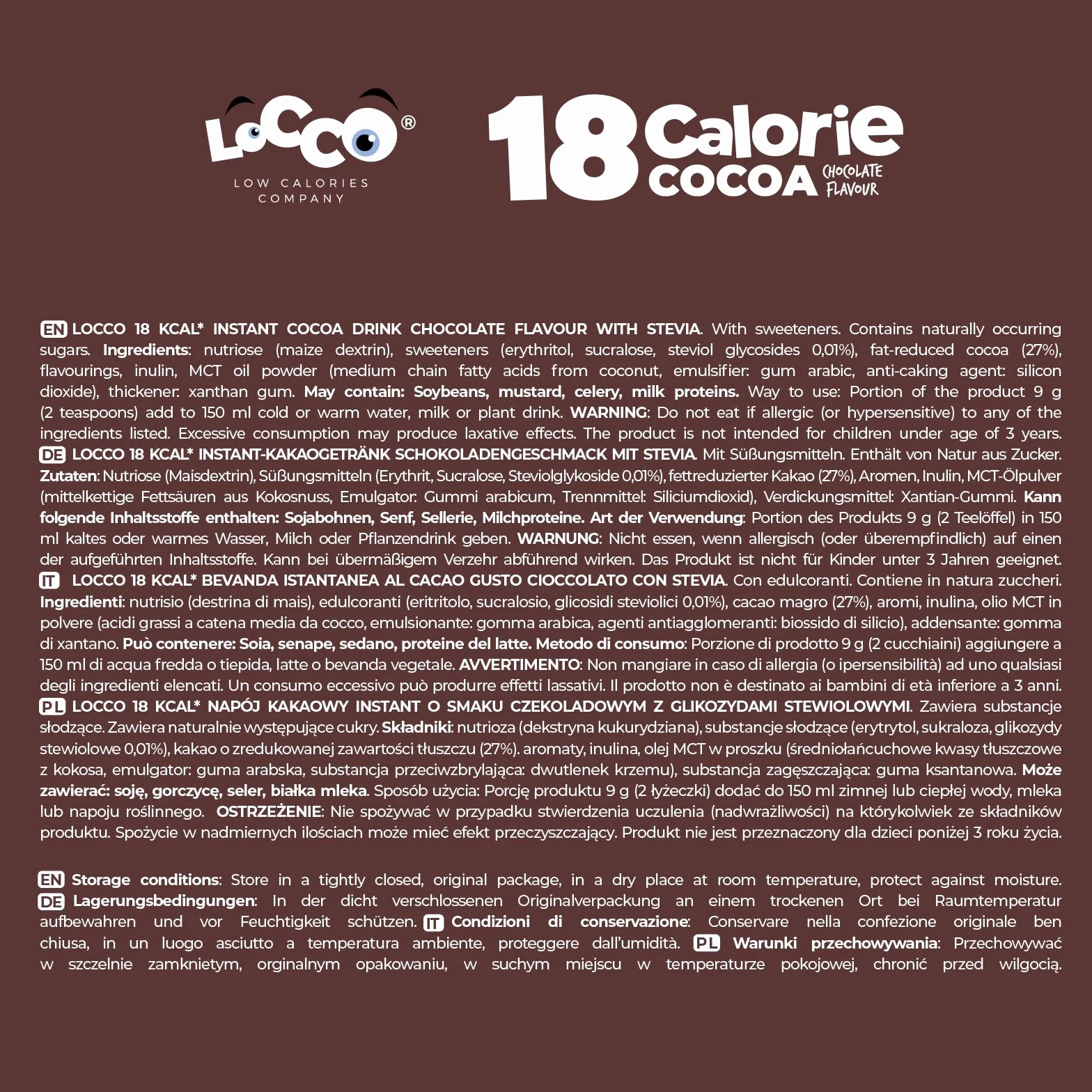 Locco kakao bez cukru 200 g gorąca czekolada wegańskie keto bez laktozy czekolada pitna
