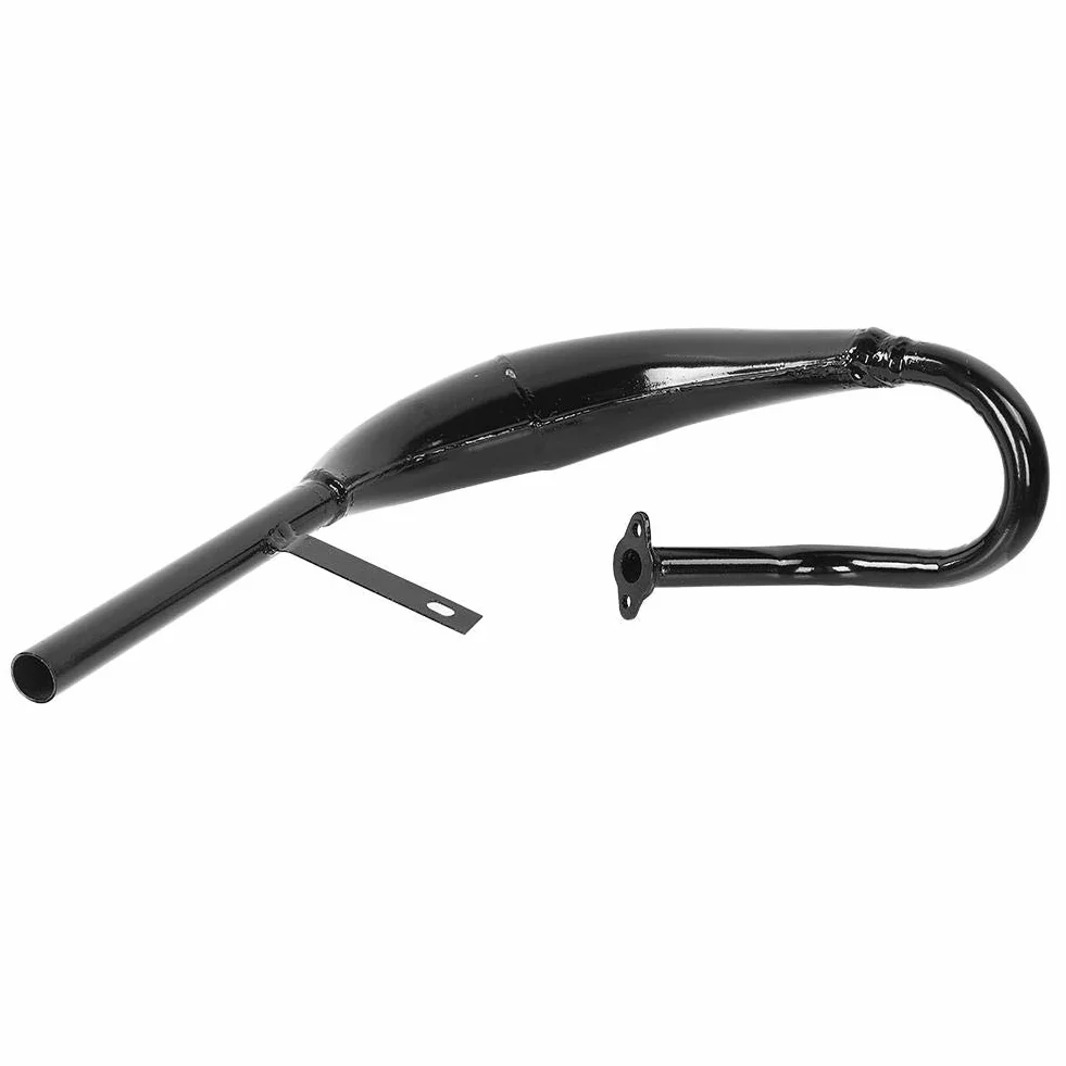 Rower tłumik rury wydechowej rower silnik gazowy rura wydechowa tłumik wydechowy do silnika dwusuwowego 50CC 60CC 80CC(czarny)