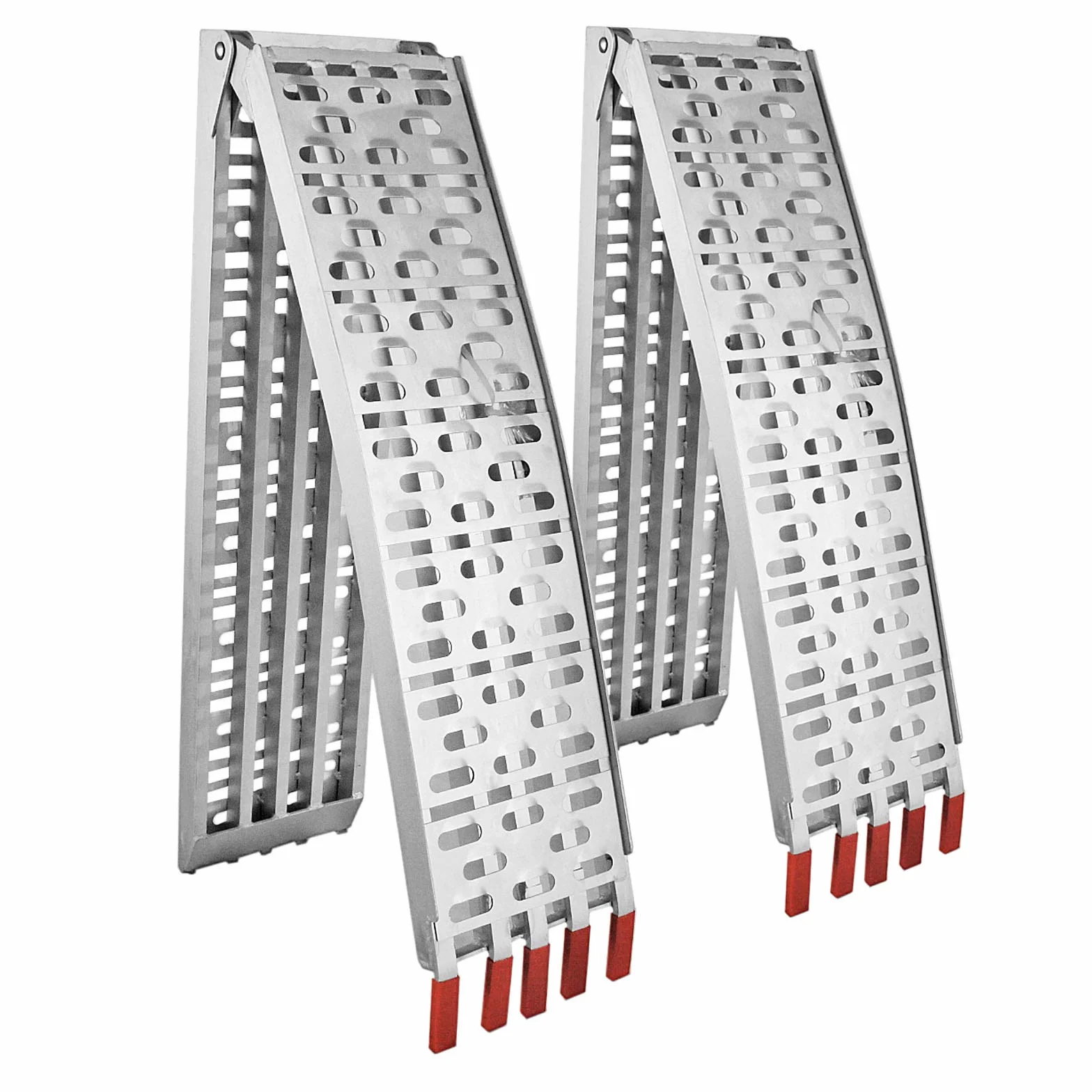 Wiltec Zestaw składanych najazdów aluminiowych 2 szt. o długości 226 cm i łącznym udźwigu 820 kg, lekka i łatwa rampa do quadów i motocykli