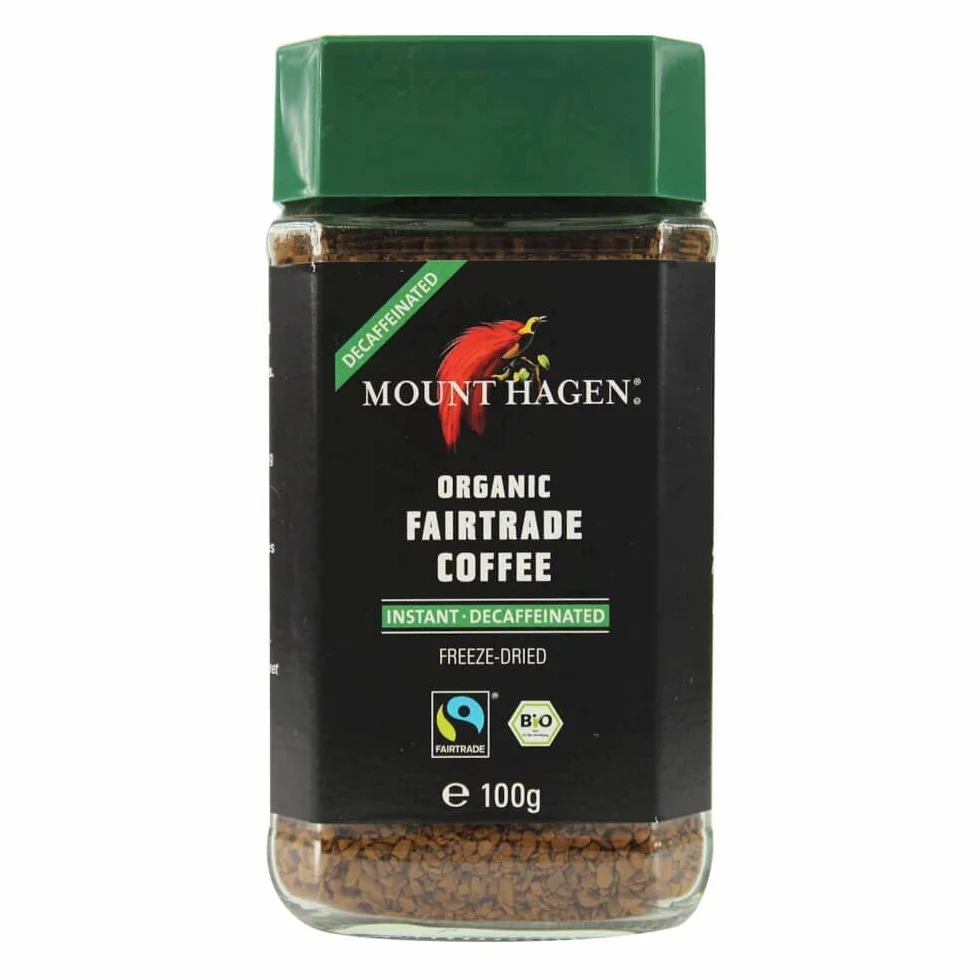 KAWA ROZPUSZCZALNA BEZKOFEINOWA FAIR TRADE BIO 100 g - MOUNT HAGEN