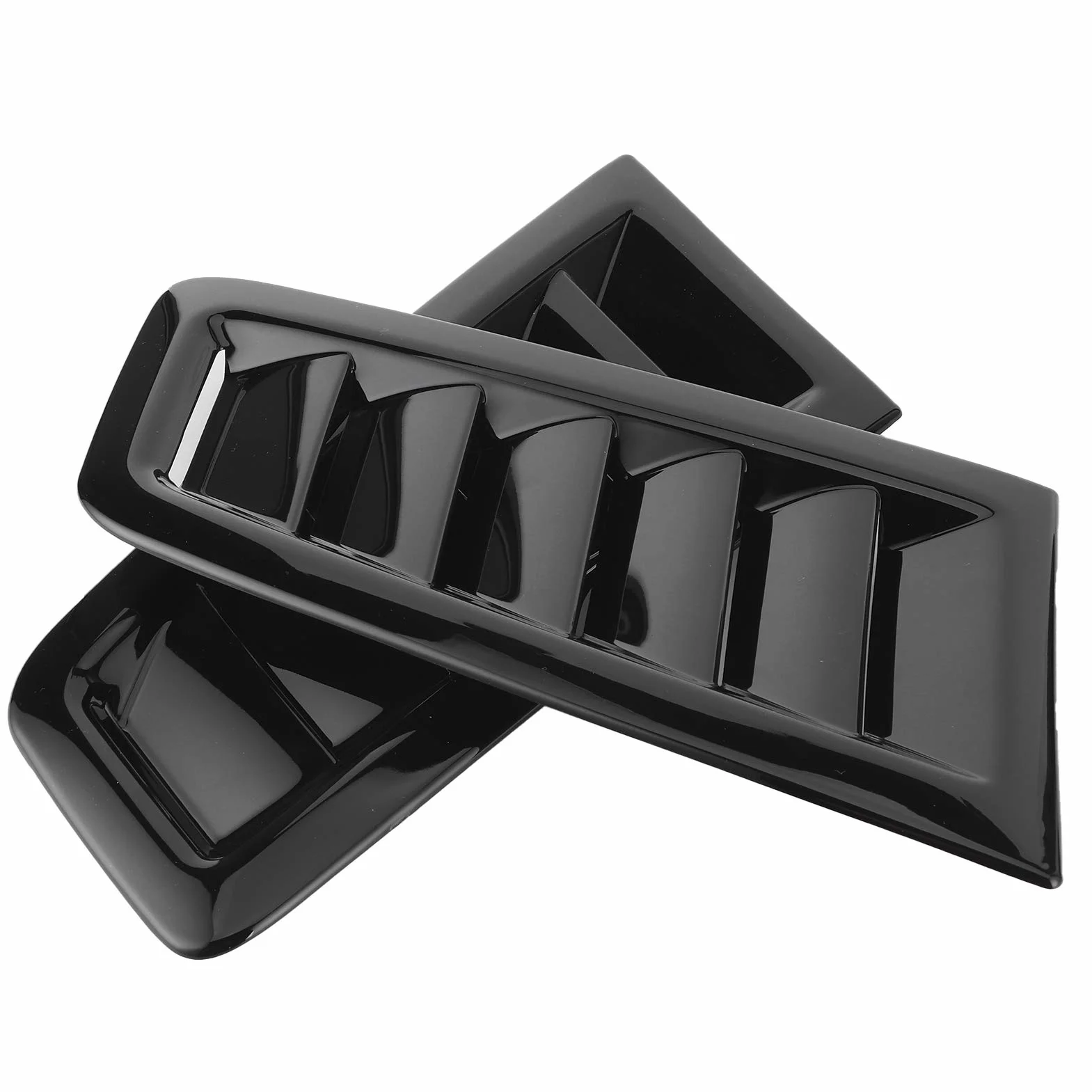 Akozon Maska samochodu Vent Scoop Kit Przepływ powietrza Okiennice wlotu powietrza Kaptur Vent Osłona maski dla Focus RS MK2 Style (czarny)