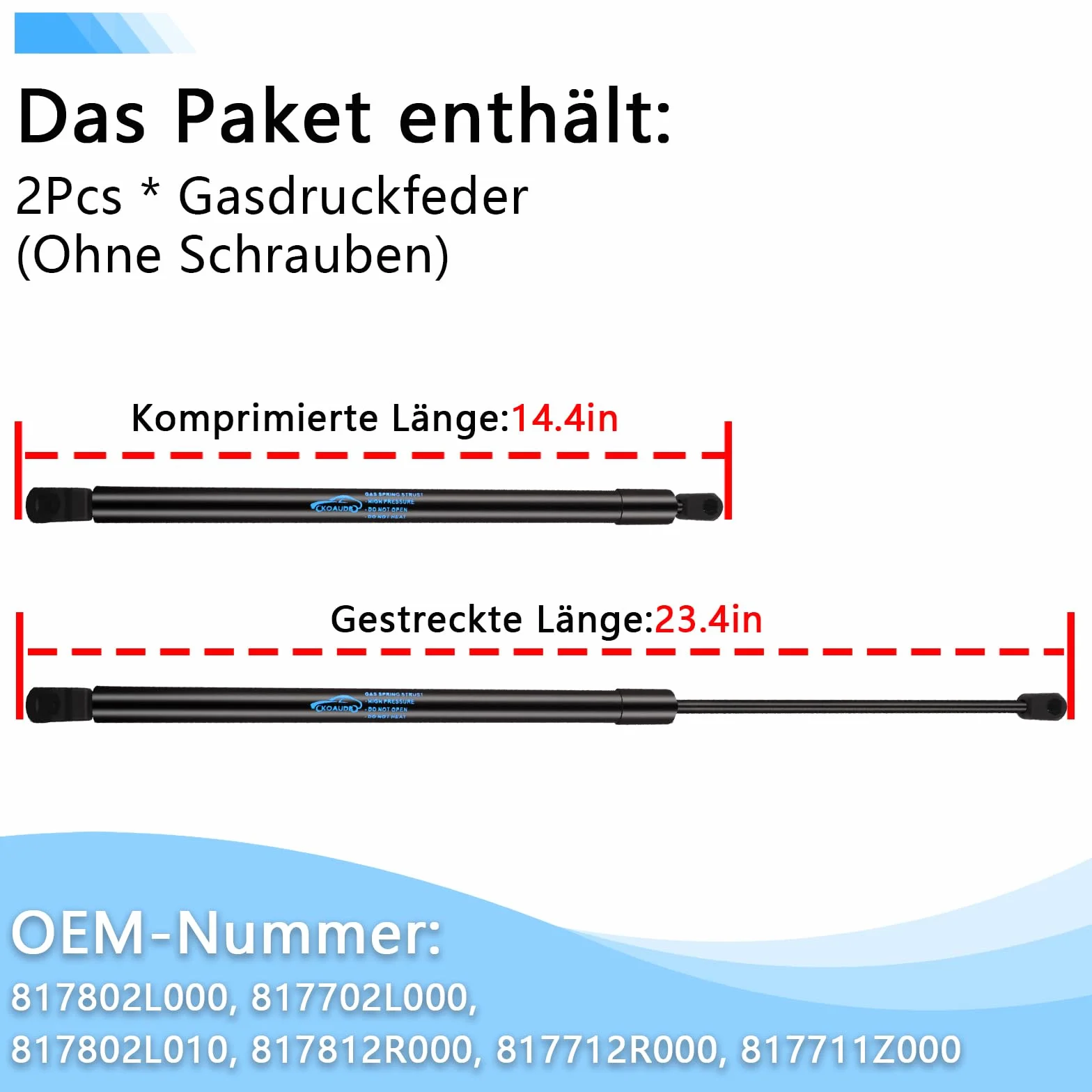 2 szt. podnośnik hydrauliczny do Hyundai i30 FD Hatchback 2007-2011 5 drzwi bagażnika czarny podnośnik bagażnikowy sprężyny gazowe, klapa, zamiennik dla #817711Z000