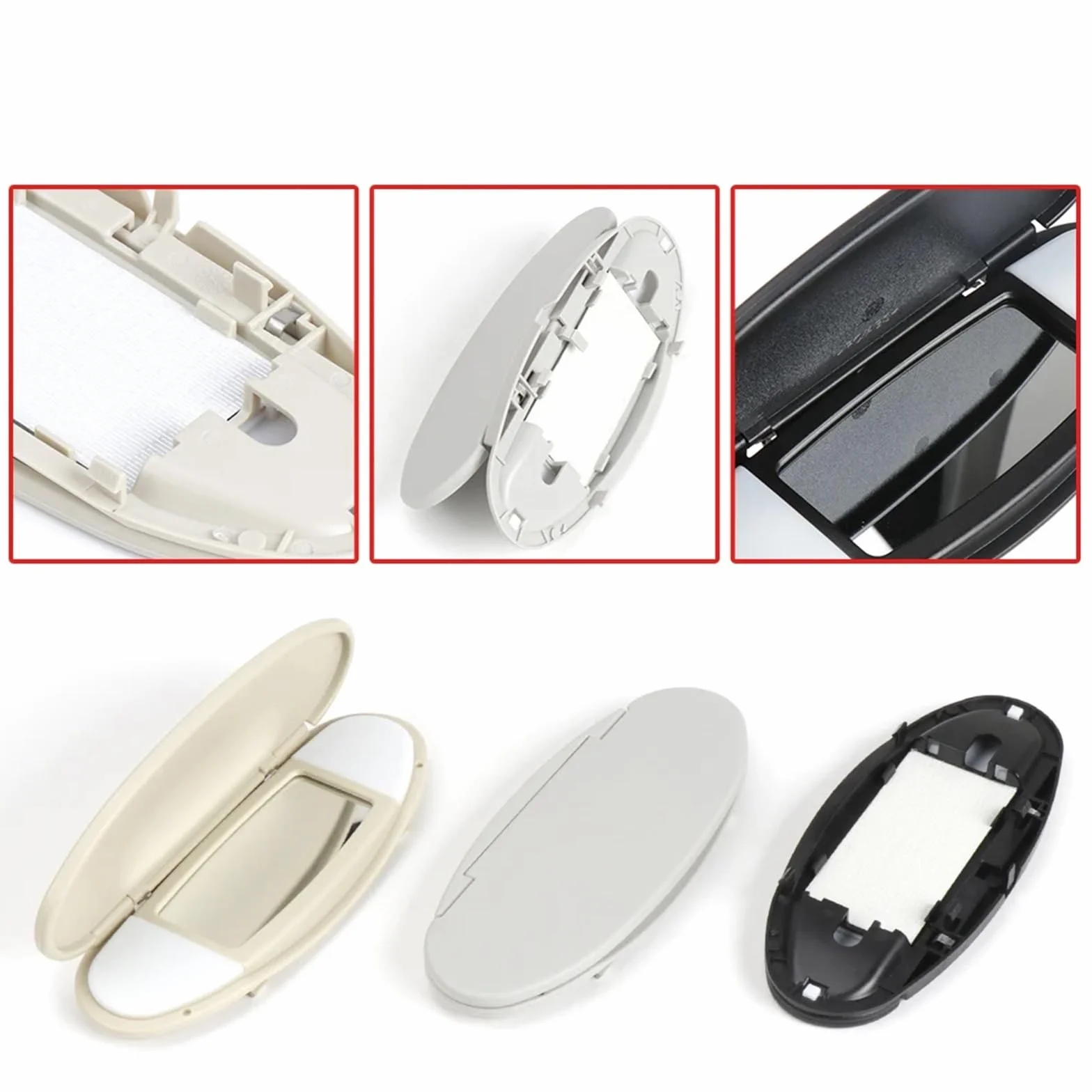 Osłona przeciwsłoneczna samochodu Panel osłony przeciwsłonecznej obudowa lusterka kosmetycznego, do MINI, Cooper S One D JCW R55 R56 R57 R59 R60 51167316833 Lusterko w osłonie przeciwsłoneczne