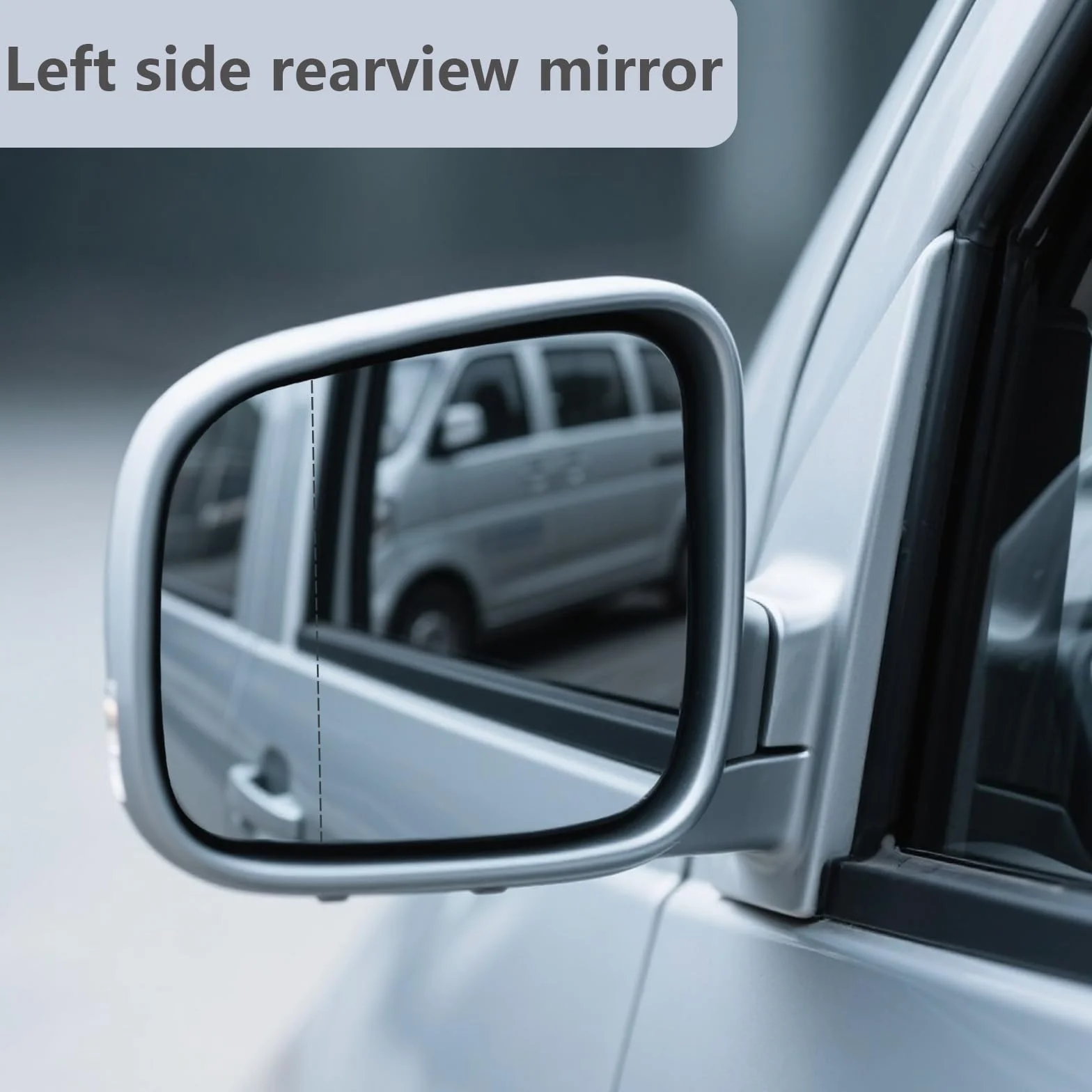 Wkład Lusterka Lewego Podgrzewany kompatybilny z VW T5 2003–2009 oraz Caddy 2004–2015 – Asferyczne Szkło Lusterka Bocznego Kierowcy z Płytą Montażową