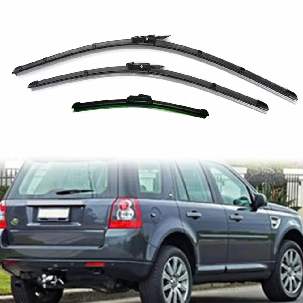 Zestaw wycieraczek przednich tylnych do land rover freelander 2 2007-2014, gumowe wycieraczki do czyszczenia szyb 24 "20" 14"