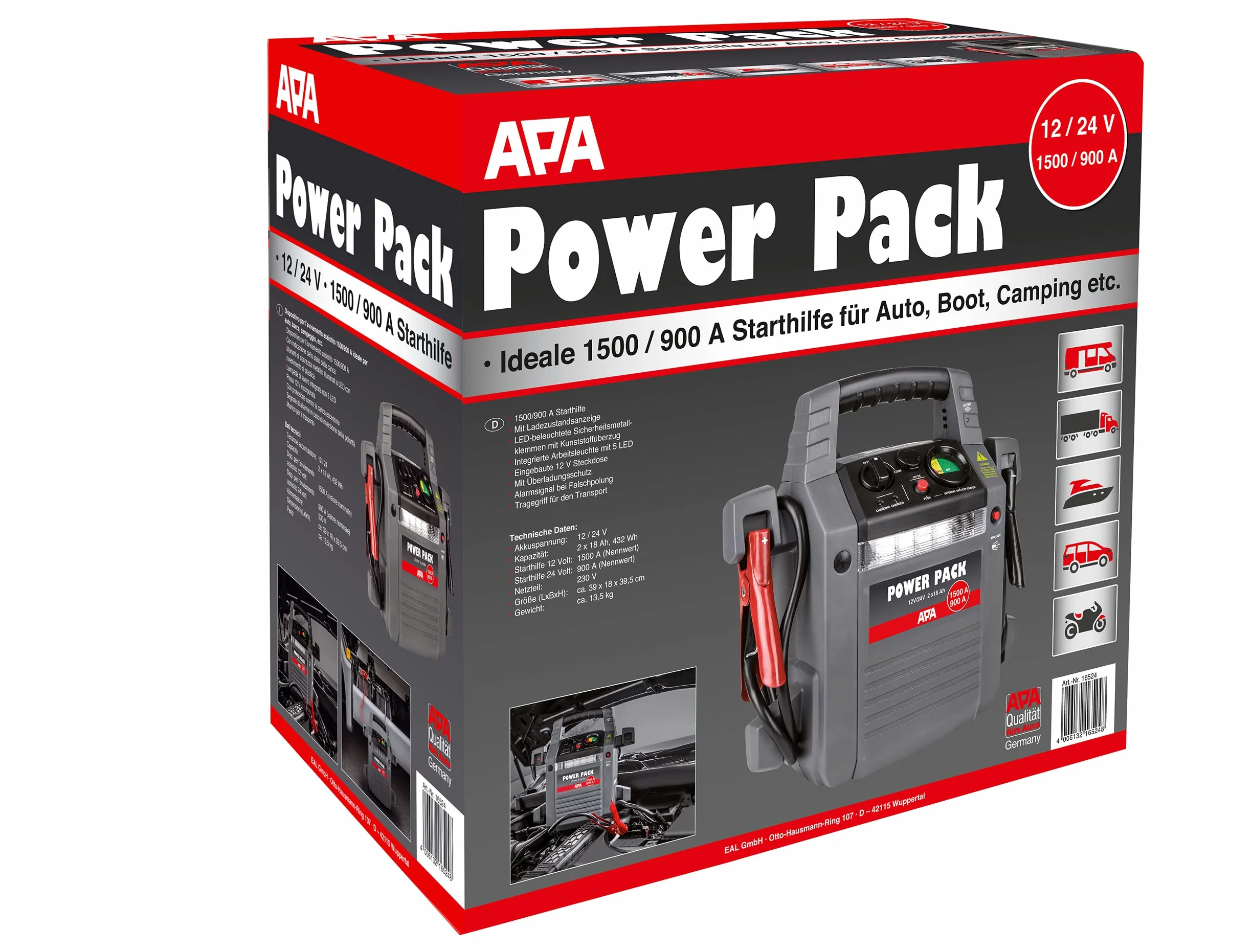 Apa 16524 Zestaw Rozruchowy 900 A
