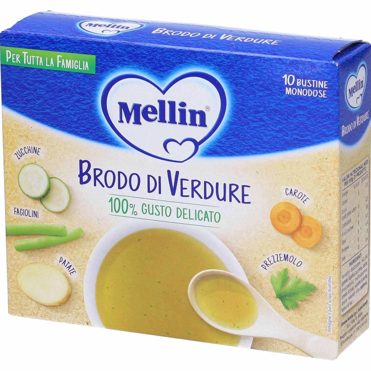 Bulion warzywny Brodo Verdure Istantaneo 10 Bustine 8 g