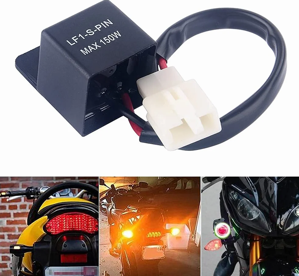 GUUZI Przekaźnik Migaczy LED 2-Pin 150W 12V Automatyczny Motocyklowy