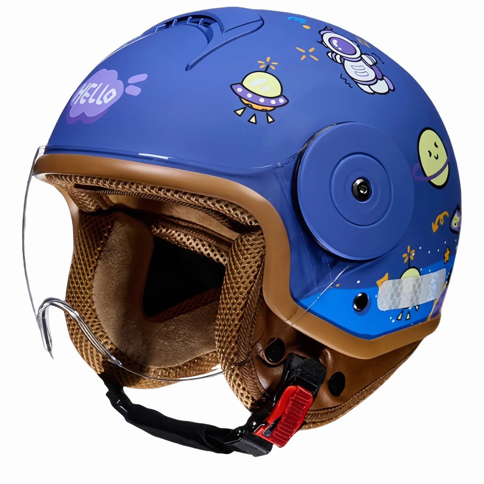 Dziecięcy kask motocyklowy, dziecięcy kask rowerowy z certyfikatem ECE 2206, wiele kolorów, bezpieczeństwo i komfort, odpowiedni dla chłopców i dziewcząt w wieku od 3 do 15 C, 46-54 cm