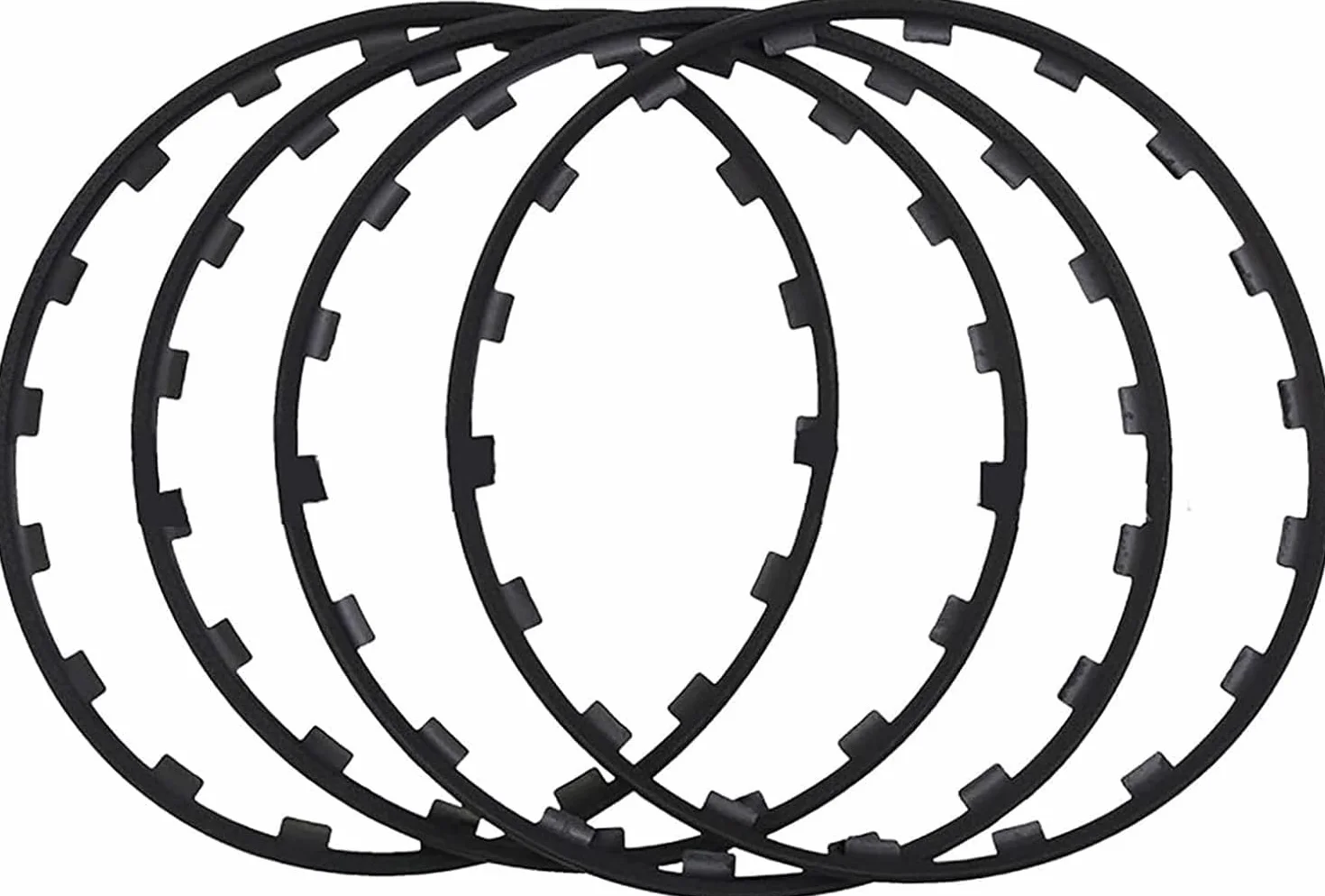 20-calowe 4-częściowe obręcze kół z zabezpieczeniem przed zarysowaniami, pierścień ochronny na krawędzie kół, wyrównywanie opon(Black)
