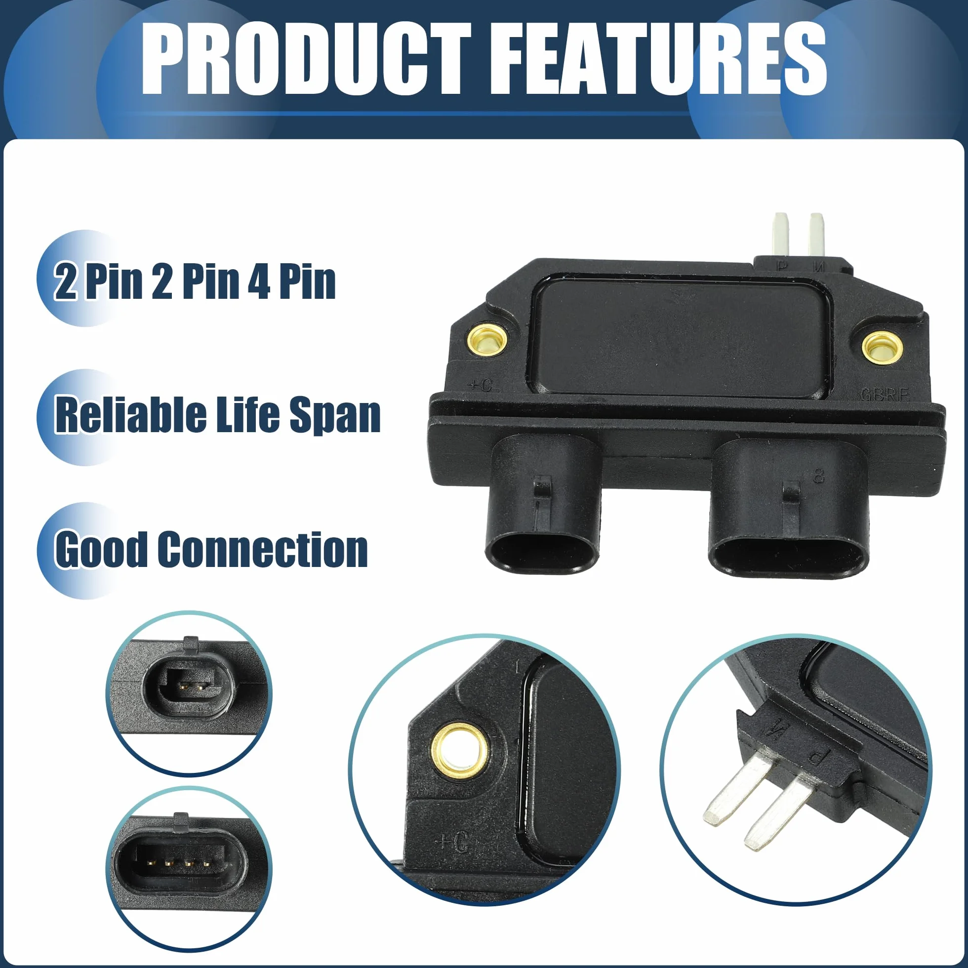 Moduł sterowania zapłonem, moduł sterujący zapłonu wewnętrznego nr 10469931 do GMC Sonoma V6 4.3L 91-95 do GMC Safari V6 4.3L 86-95 ABS, czarny, 1 sztuka