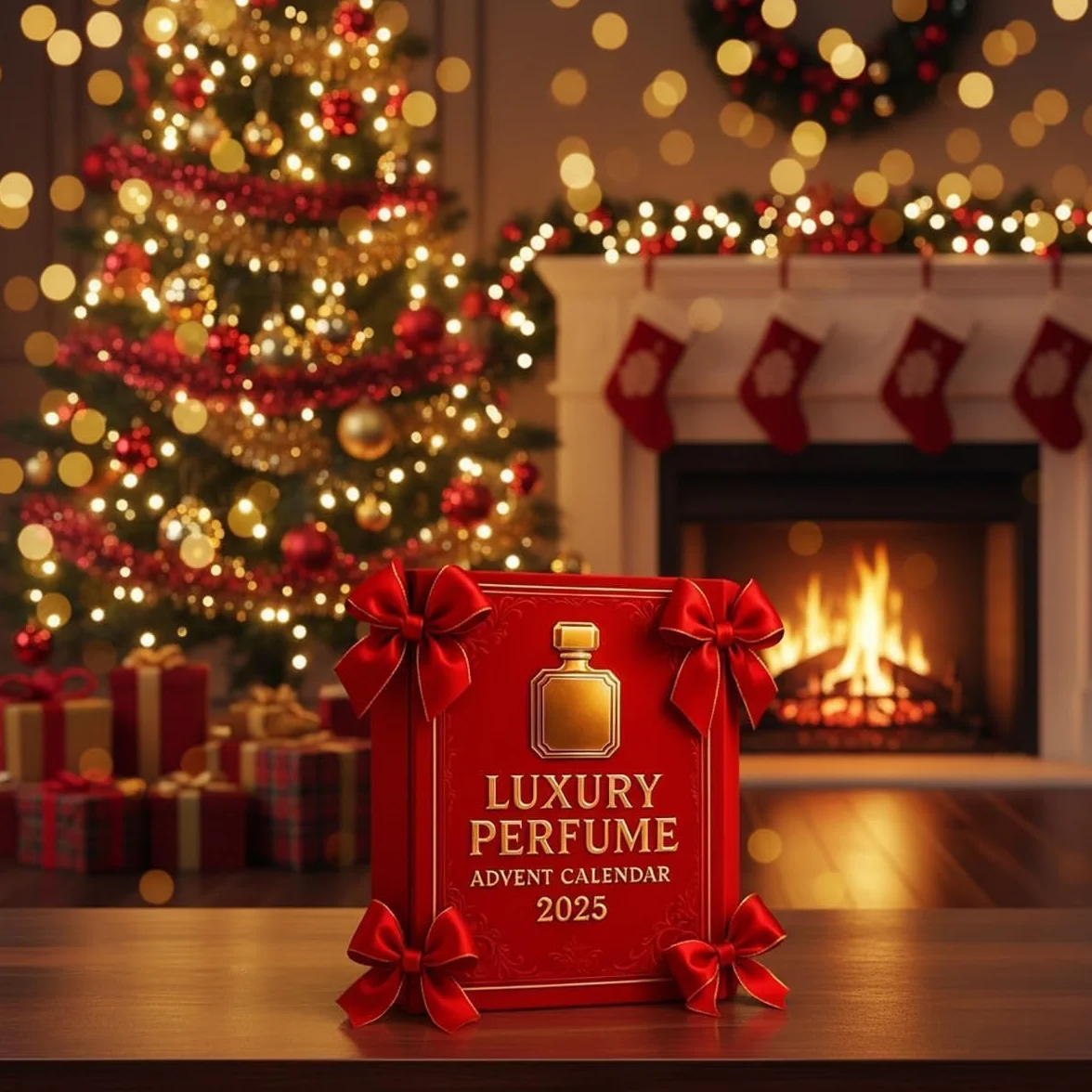 Luksusowy kalendarz adwentowy z perfumem, 2025 aktualizacja 24-dniowy akrylowy zestaw prezentowy do perfum, 24 dni designerskich zapachów dla kobiet i mężczyzn – luksusowy zestaw prezentowy na święta