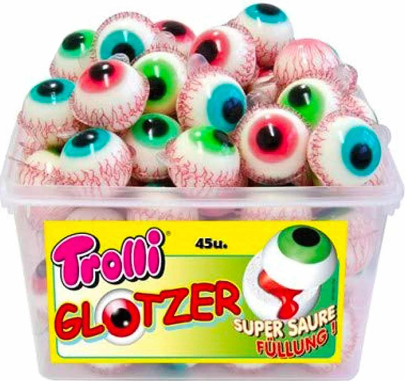 Pop Eye - Nadziewane Oko - Halloween - TROLLI - Pojemnik 45 sztuk.