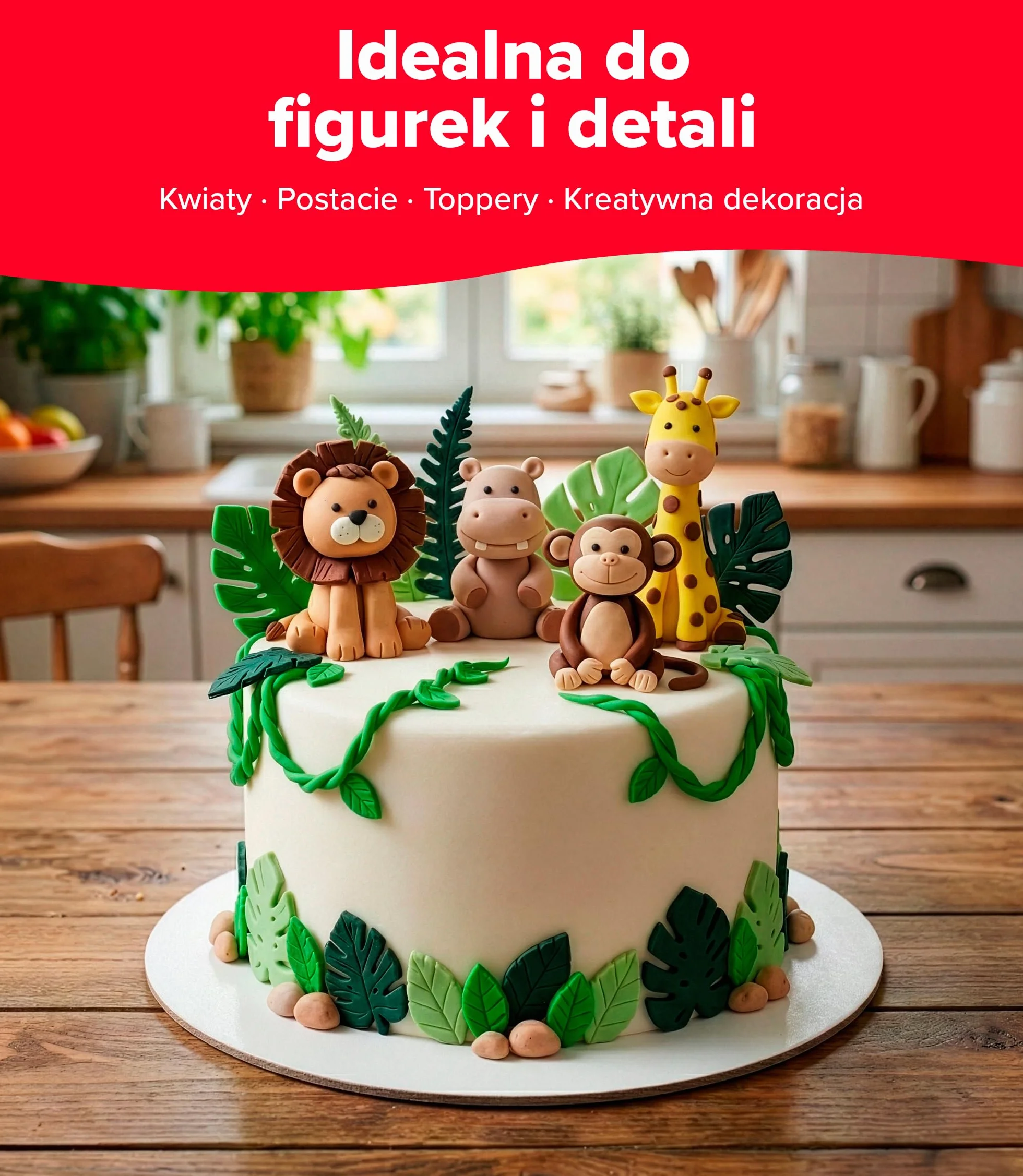 dekora – Masa cukrowa kolorowa Zestaw 6 kolorów - Fondant do tortów, elastyczna i łatwa w użyciu - Bez glutenu, Halal, Koszerna 600 g