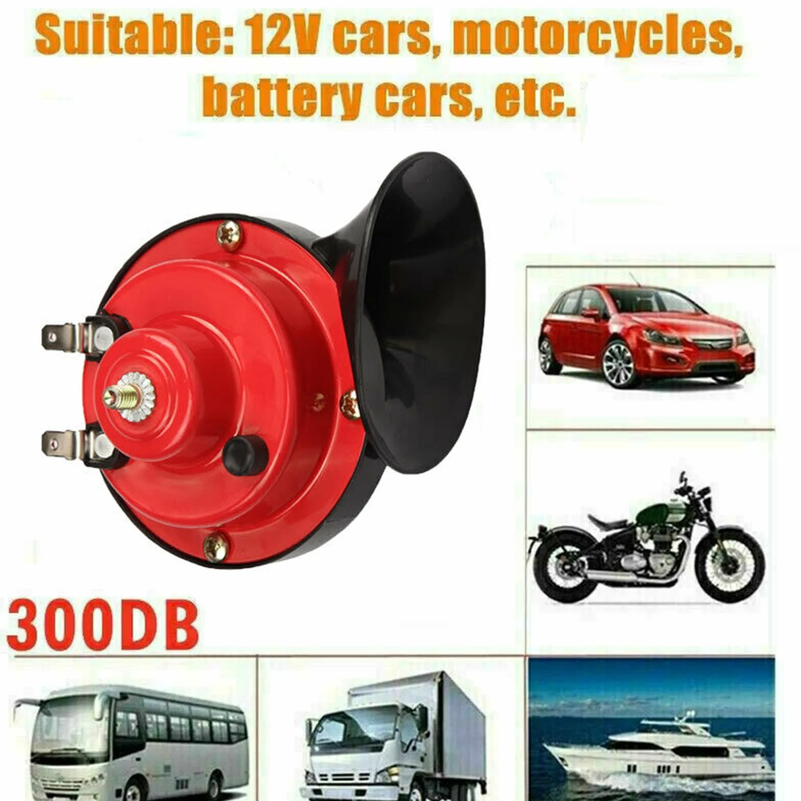 2 Szt. Automatyczny Klakson Samochodowy 12V 300db Uniwersalny Zestaw Motocyklowy - Super Silny Elektryczny Ślimak Szum
