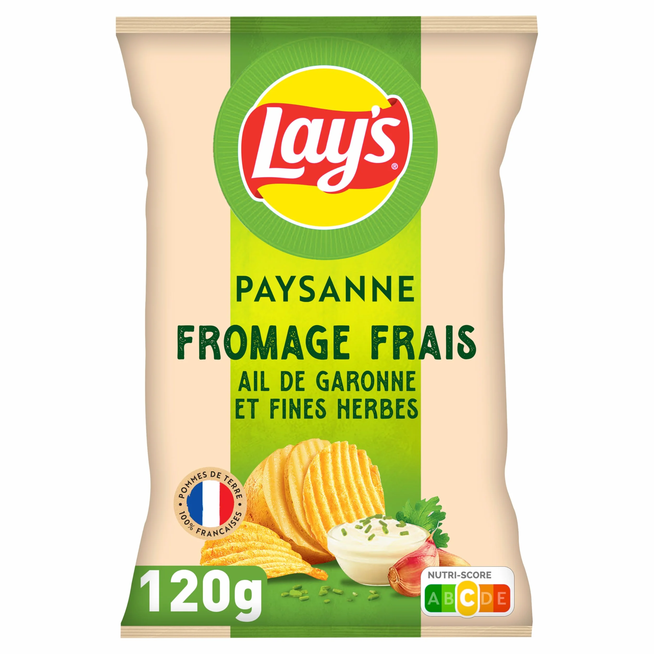 Lay's Chipsy z przepisem z przepisem rolnika o świeżym smaku sera, czosnku i delikatnych ziół