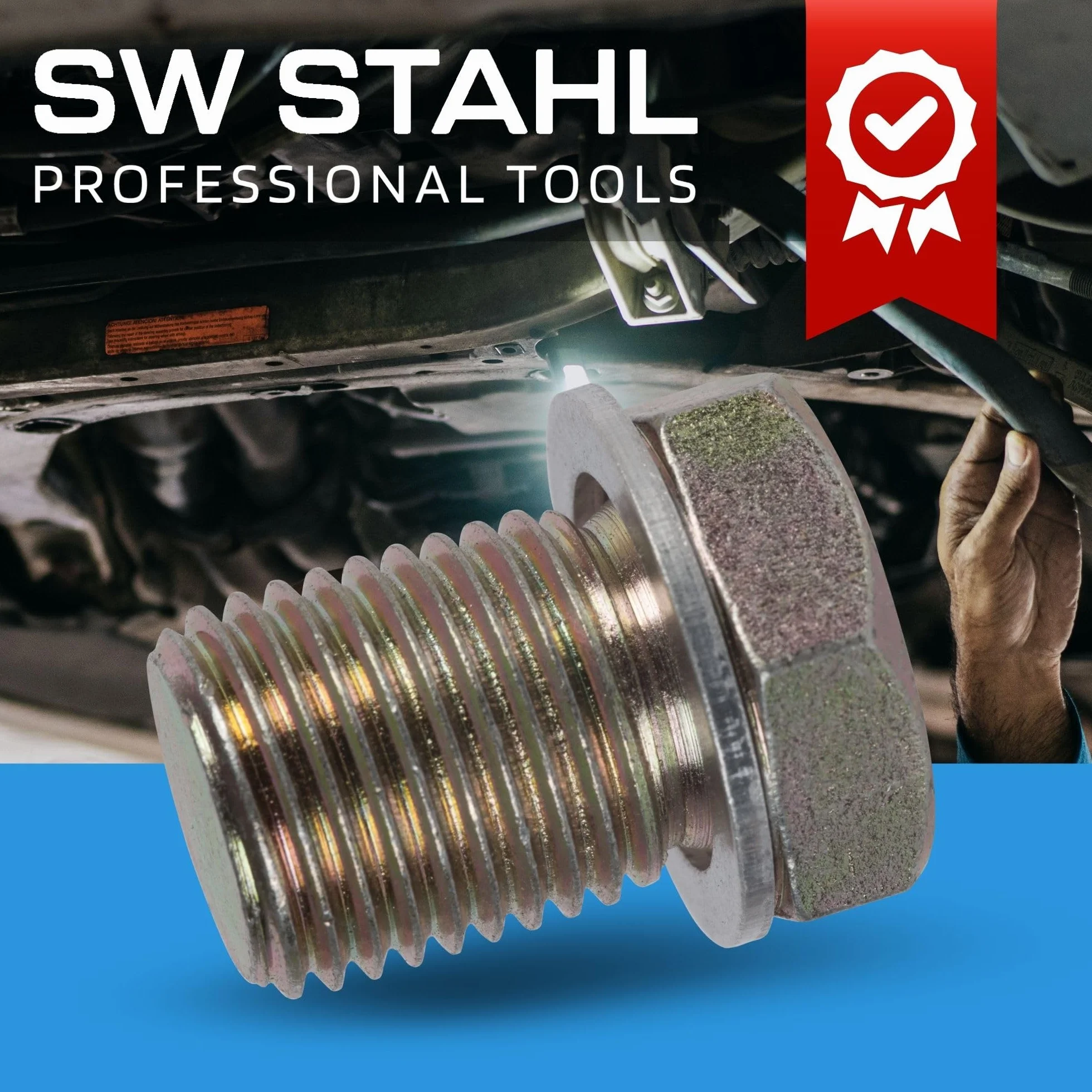 SW-Stahl 03011L śruba spustowa oleju M 15 x 1,5 z uszczelką aluminiową