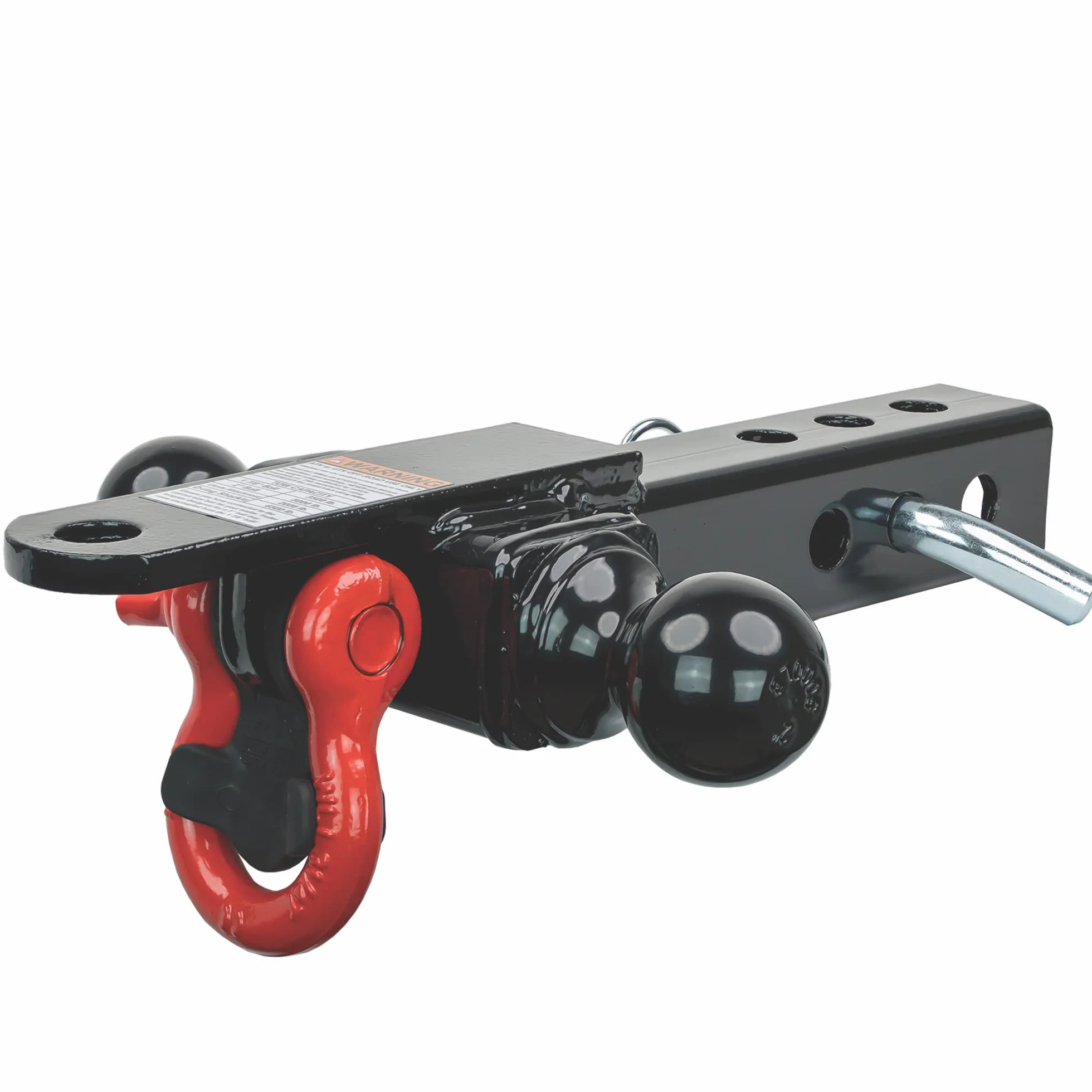 ATV/UTV tek Elite 4-drożny zaczep 1/7/8", 2-calowe uchwyty kulowe, uchwyt do przypinek, szekla holownicza