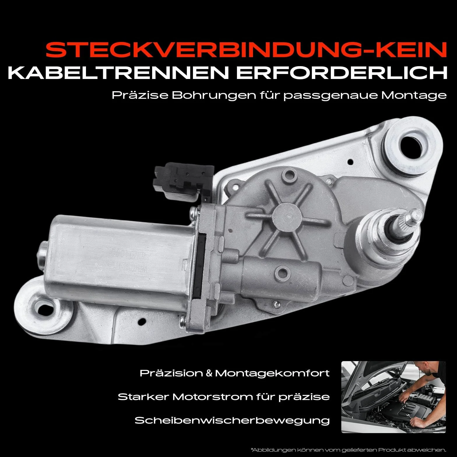 Frankberg 1 x silnik wycieraczek, silnik wycieraczek, z tyłu po lewej lub prawej stronie, kompatybilny z Grand Cherokee IV WK WK2, 3,0 l, 3,6 l, 5,7 l, 6,4 l, SUV 2011-2013, zamiennik # 55079213AB