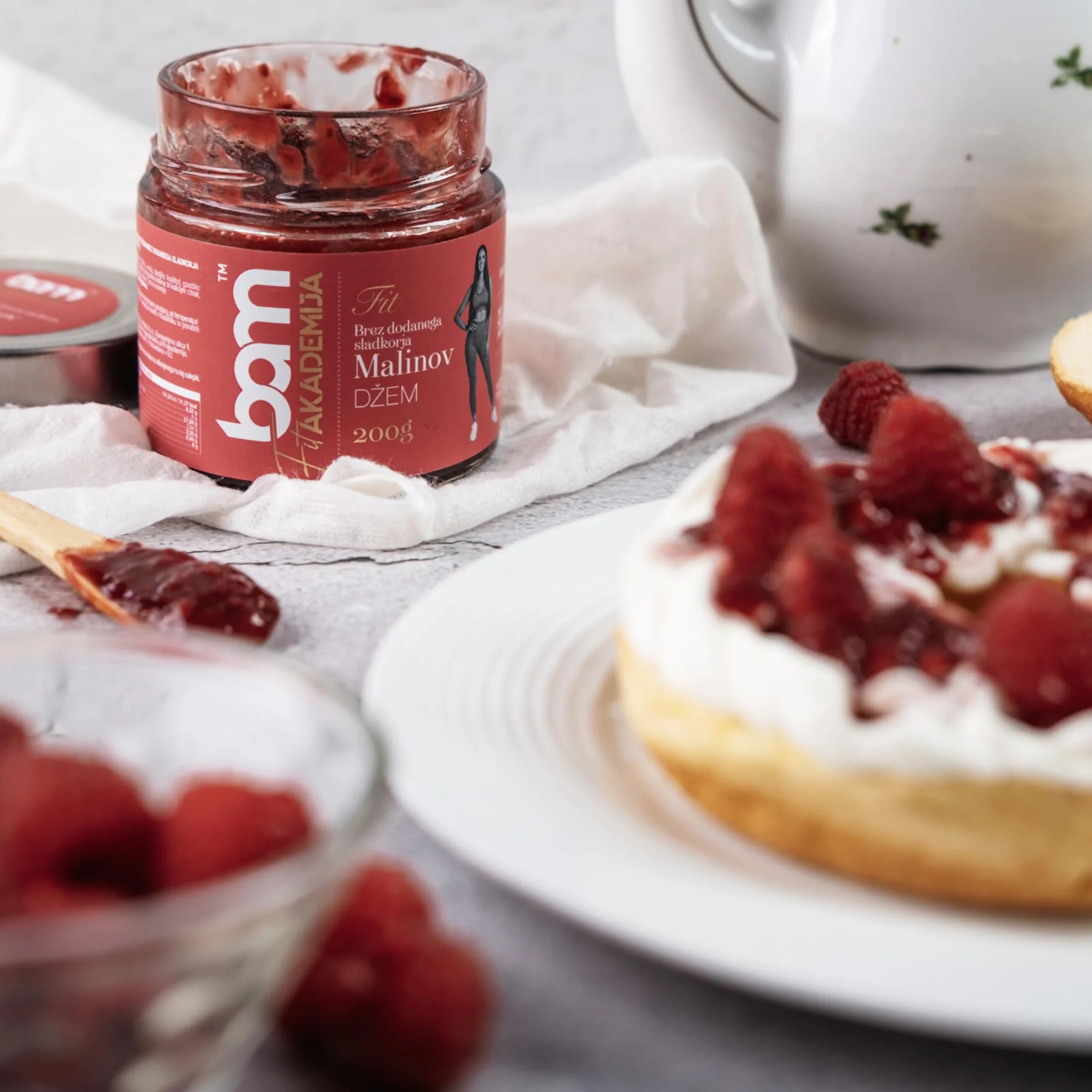 Dżem malinowy bez dodatku cukru 200 g