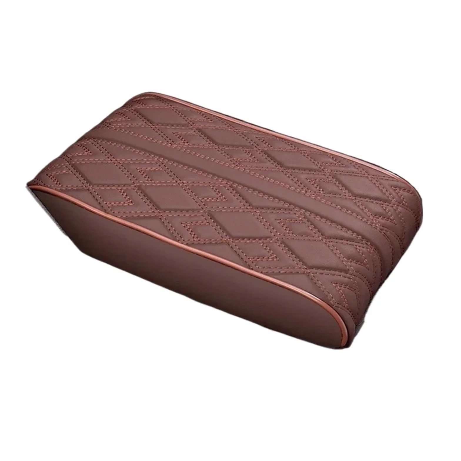 Armsteun Richter Bush Mata Podłokietnika Samochodowego Ze Skóry PU, Podłokietnik Konsoli Środkowej, Poduszka Ochronna, Podłokietnik Samochodowy, Schowek, Pokrowiec(Armrest brown)