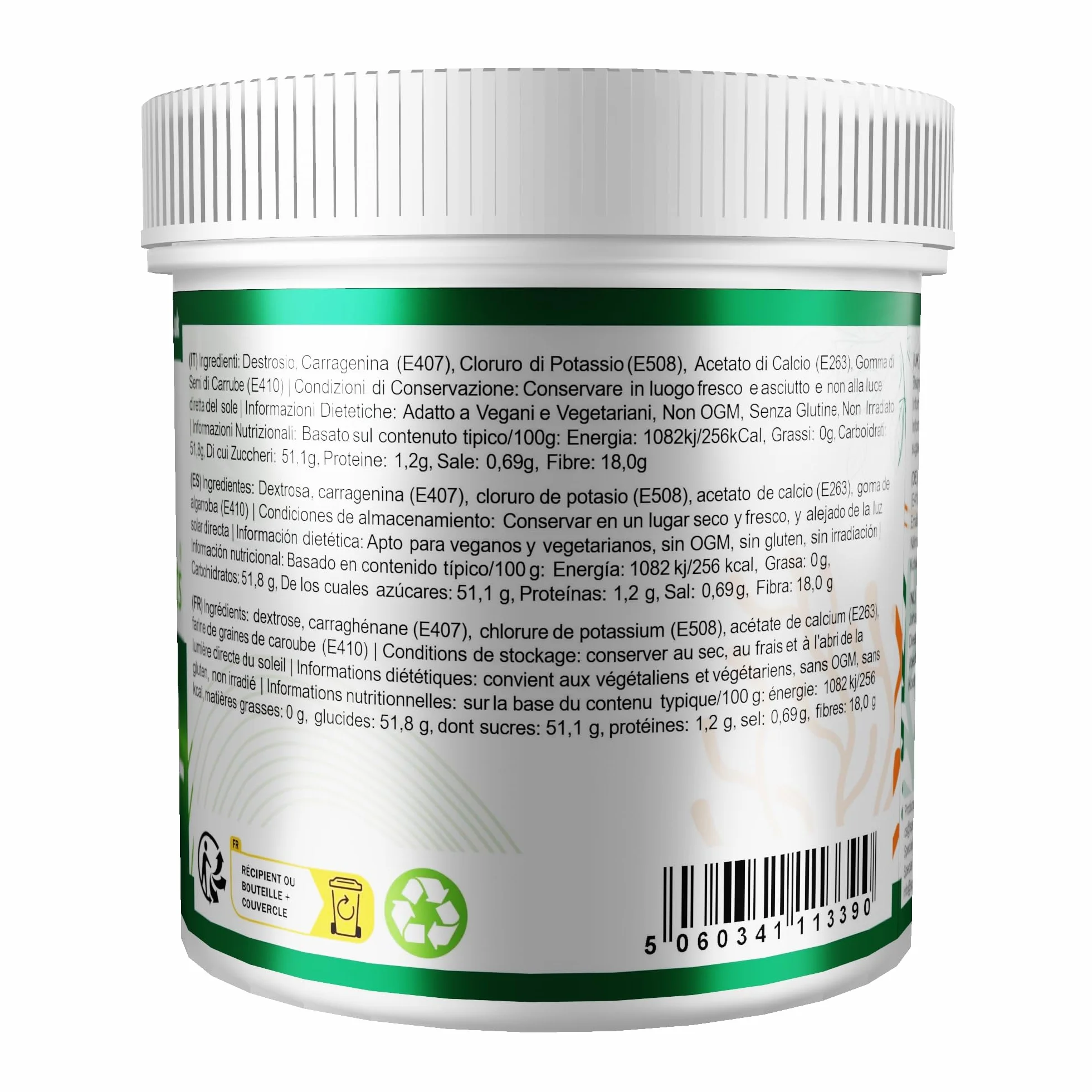 Special Ingredients Vegi Gel Premium Quality Powder 100 g - wegańska żelatyna, bez GMO, bezglutenowy – pojemnik nadający się do recyklingu