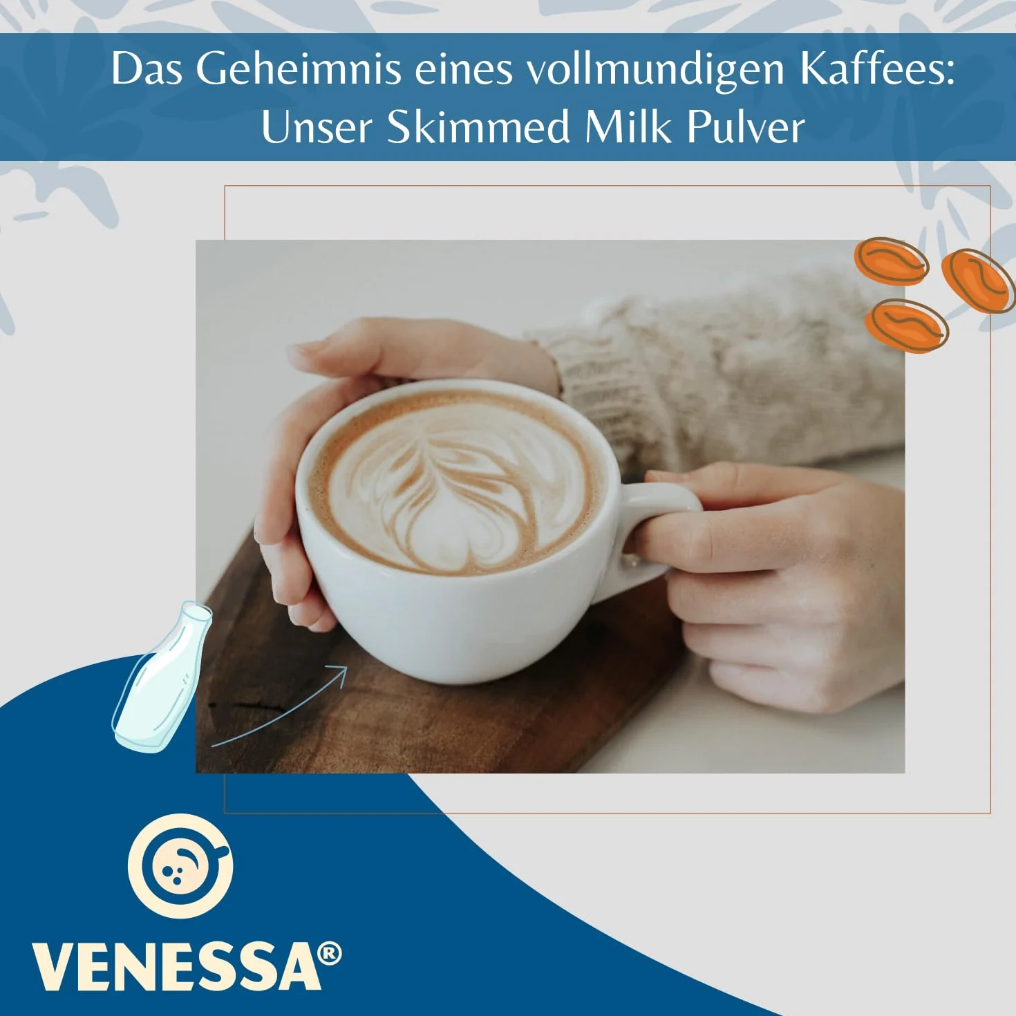 Venessa VSM 100 Lorimee odtłuszczone mleko w proszku granulat 500 g Skimmed Milk do kawy