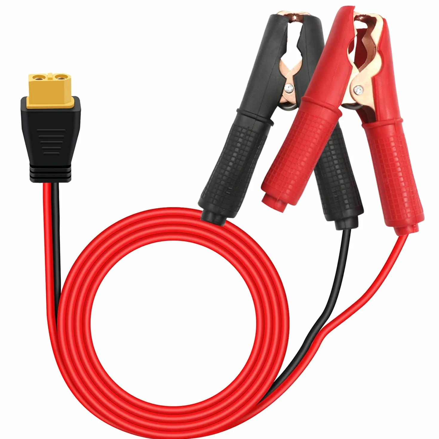 Złącza Krokodylkowe 12V do XT60,14AWG 20A,XT60 do Akumulatora z Zaciskami Krokodylkowymi, Nadaje Się Również do ładowania Akumulatorów Rozruchowych w Samochodach (1m)