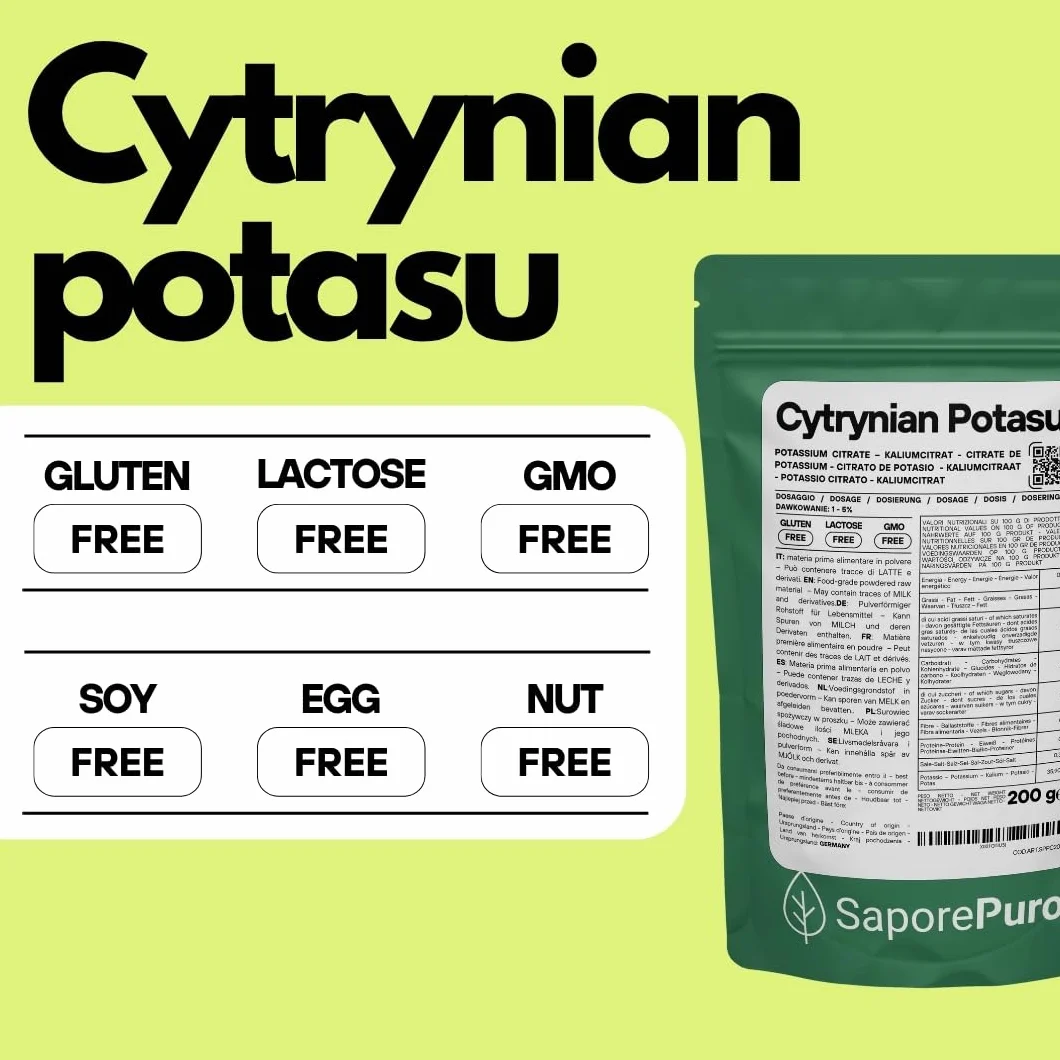 Saporepuro Cytrynian potasu proszek 200 g