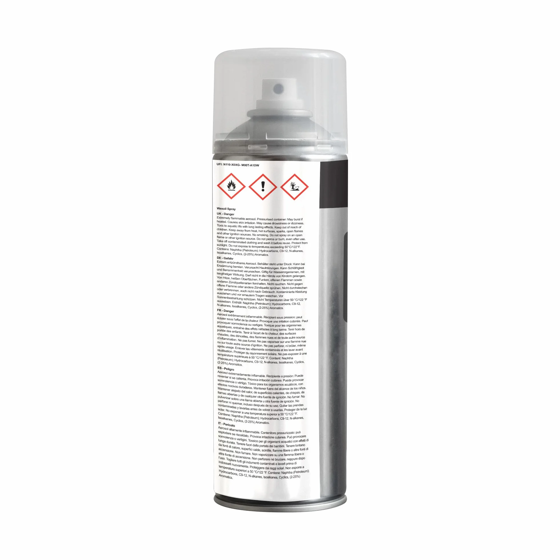JENOLITE Waxoil zapobieganie rdzy i ochrona aerozolu, przezroczysty, woskowy spray antykorozyjny do samochodów, samochodów dostawczych i motocykli, spray chroniący przed rdzą, 500 ml