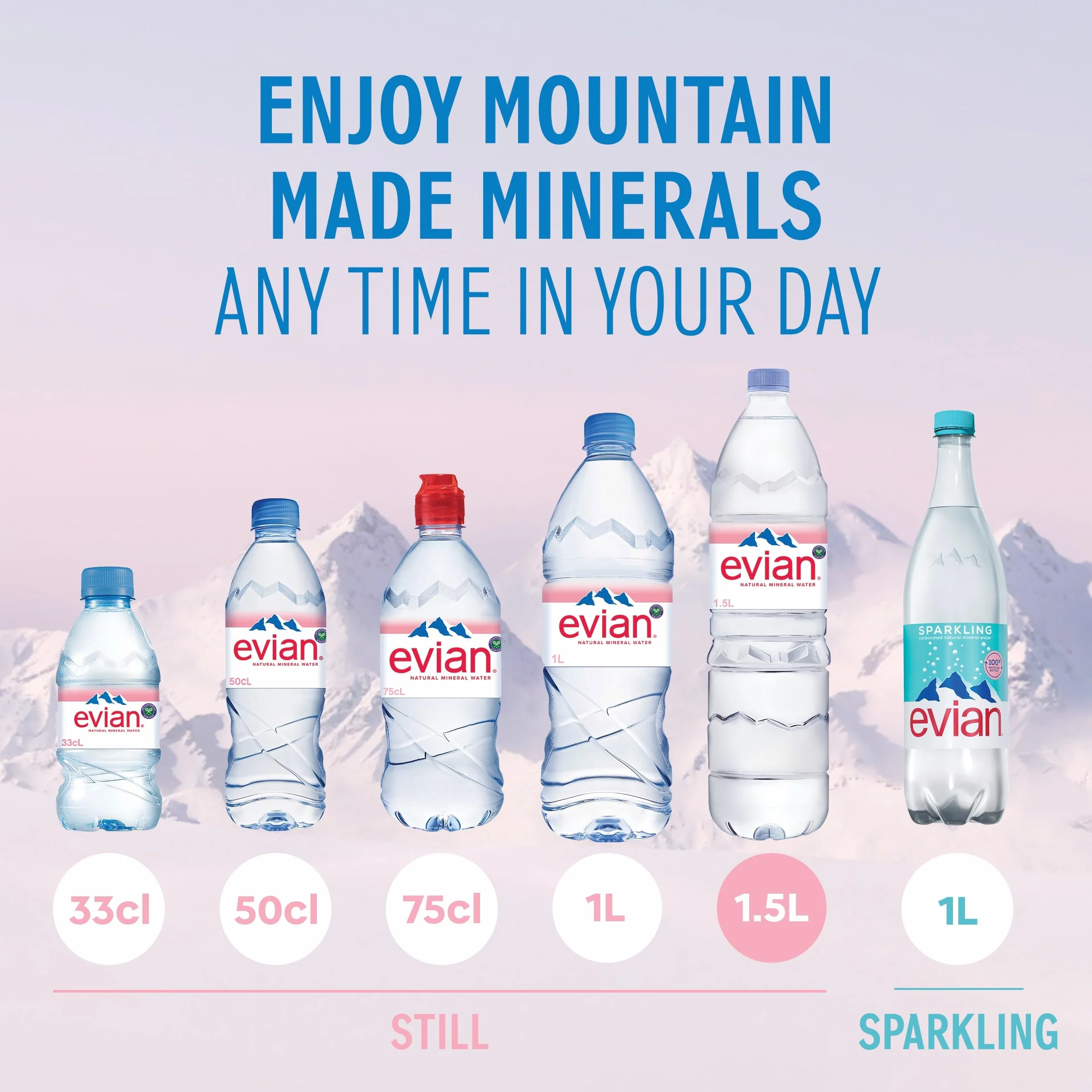 Evian Naturalna woda mineralna, 1,5 l (6 sztuk)